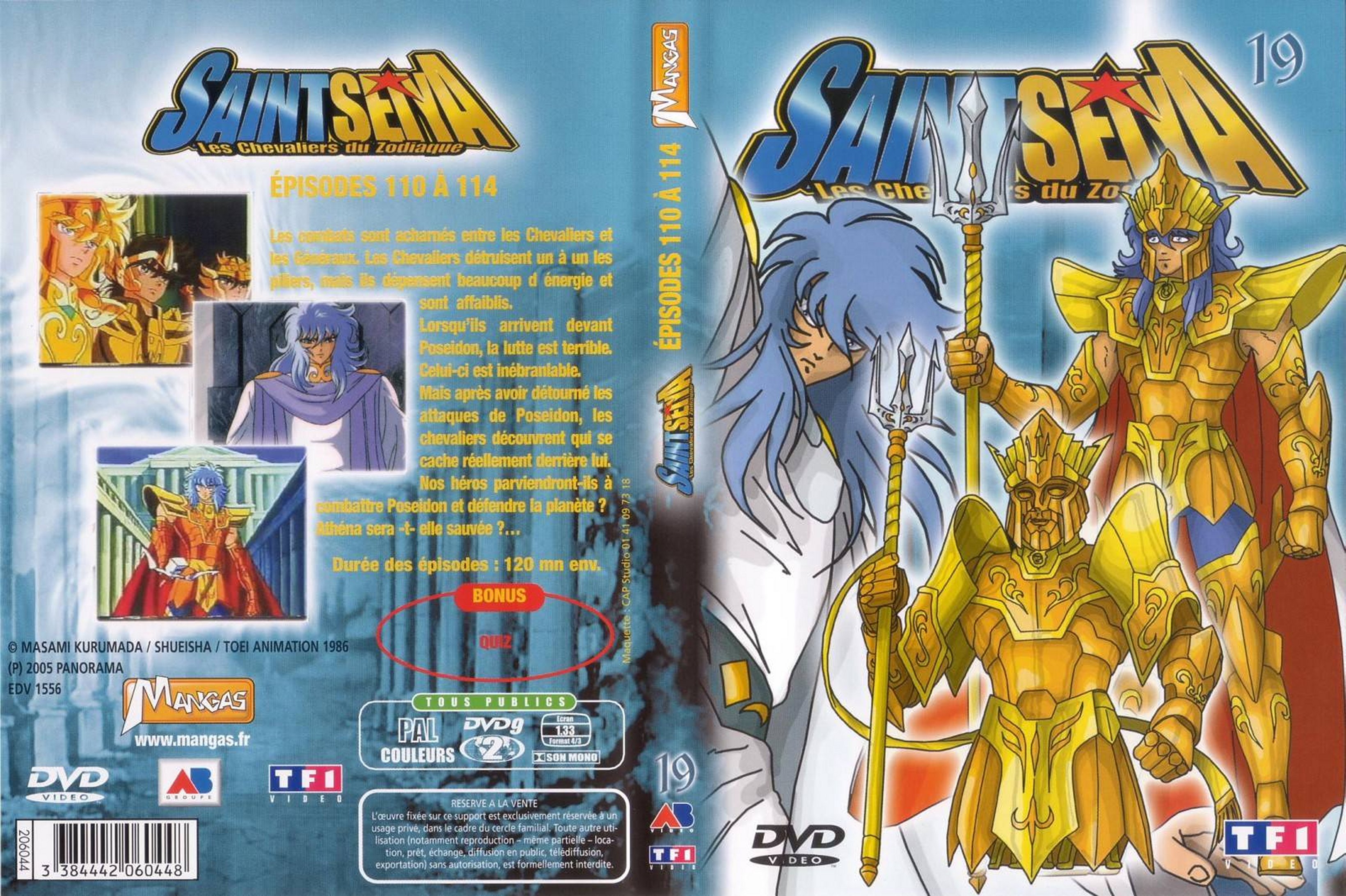 Jaquette DVD Saint Seiya vol 19