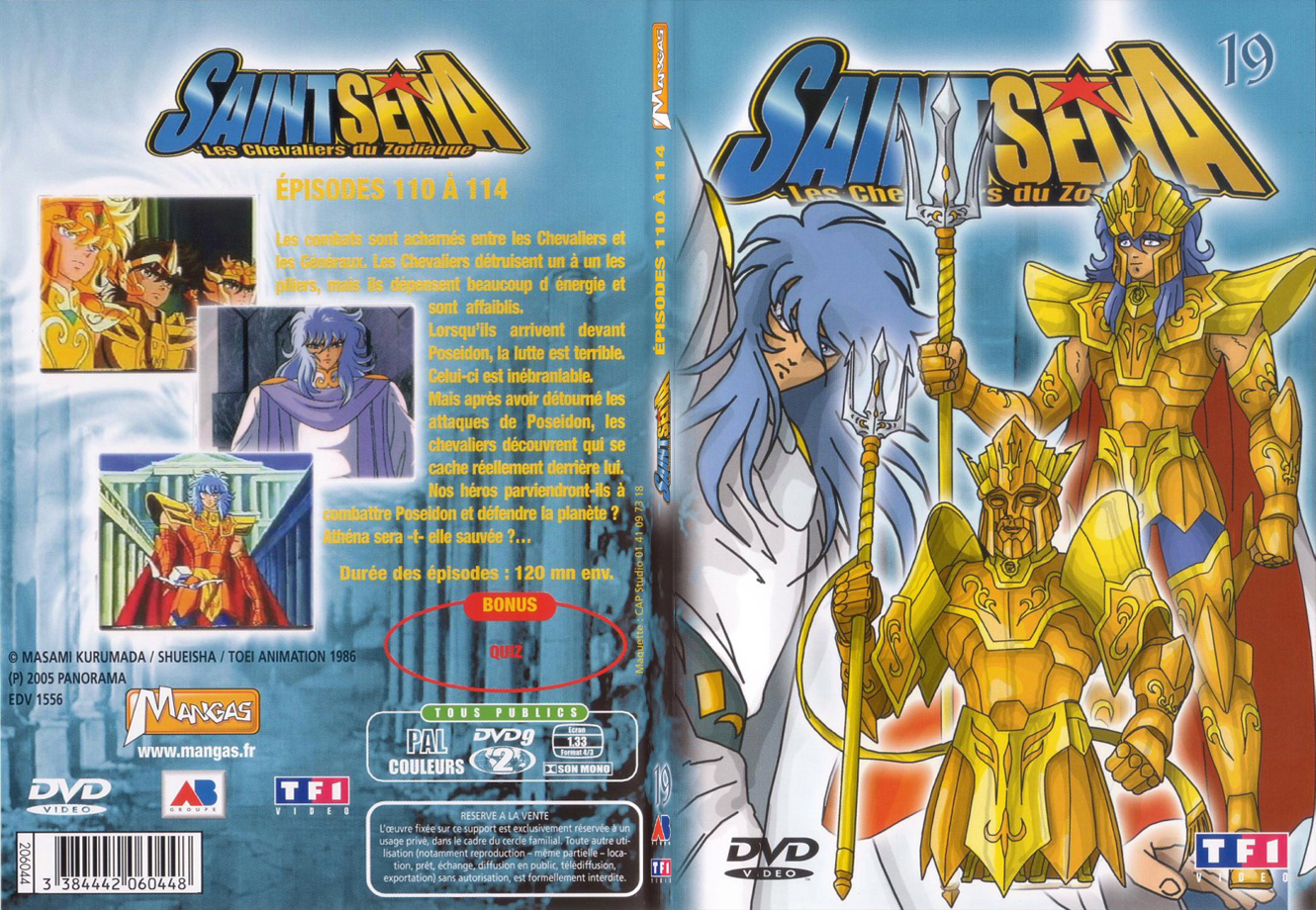 Jaquette DVD Saint Seiya vol 19 - SLIM