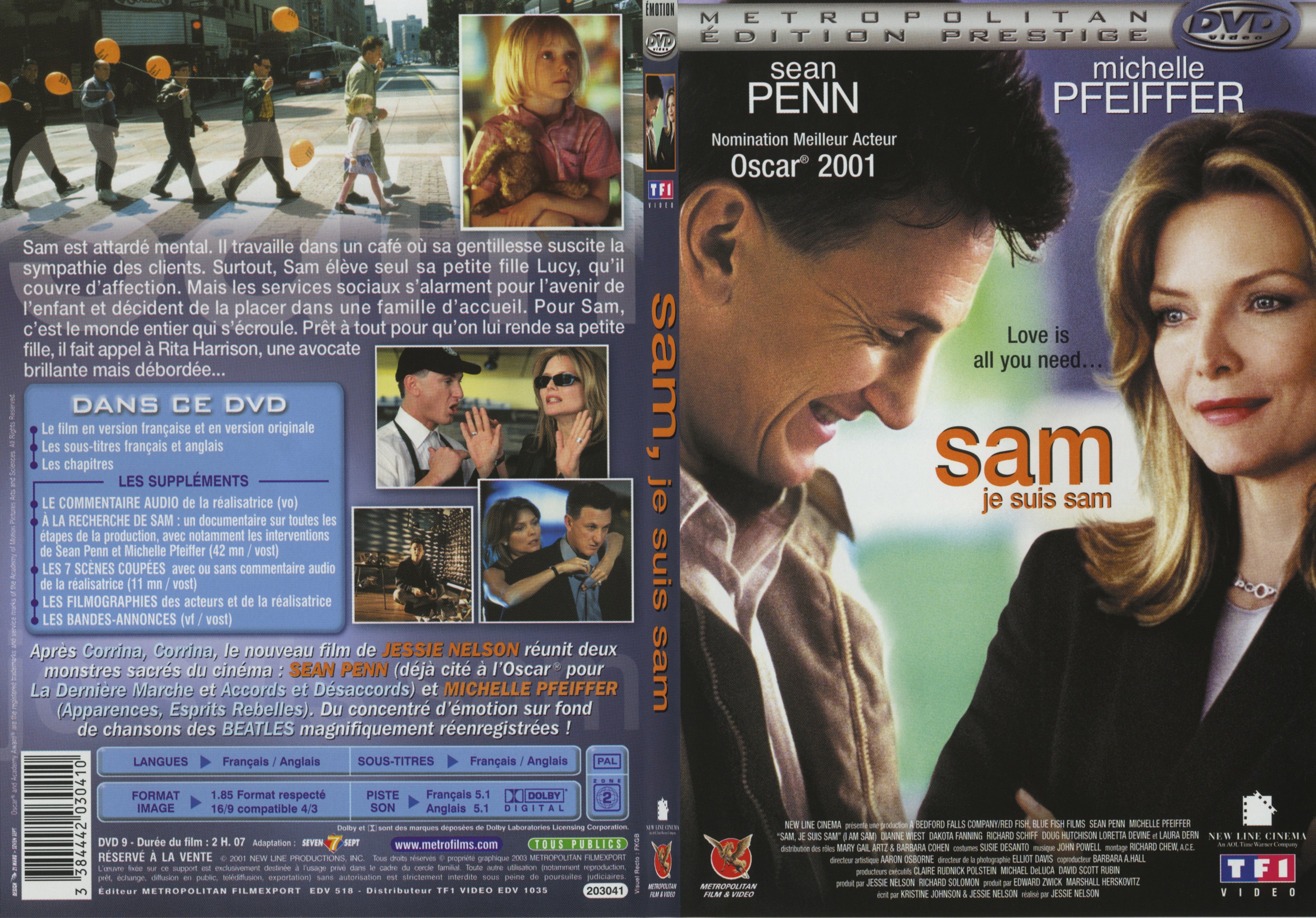 Jaquette DVD Sam je suis Sam - SLIM