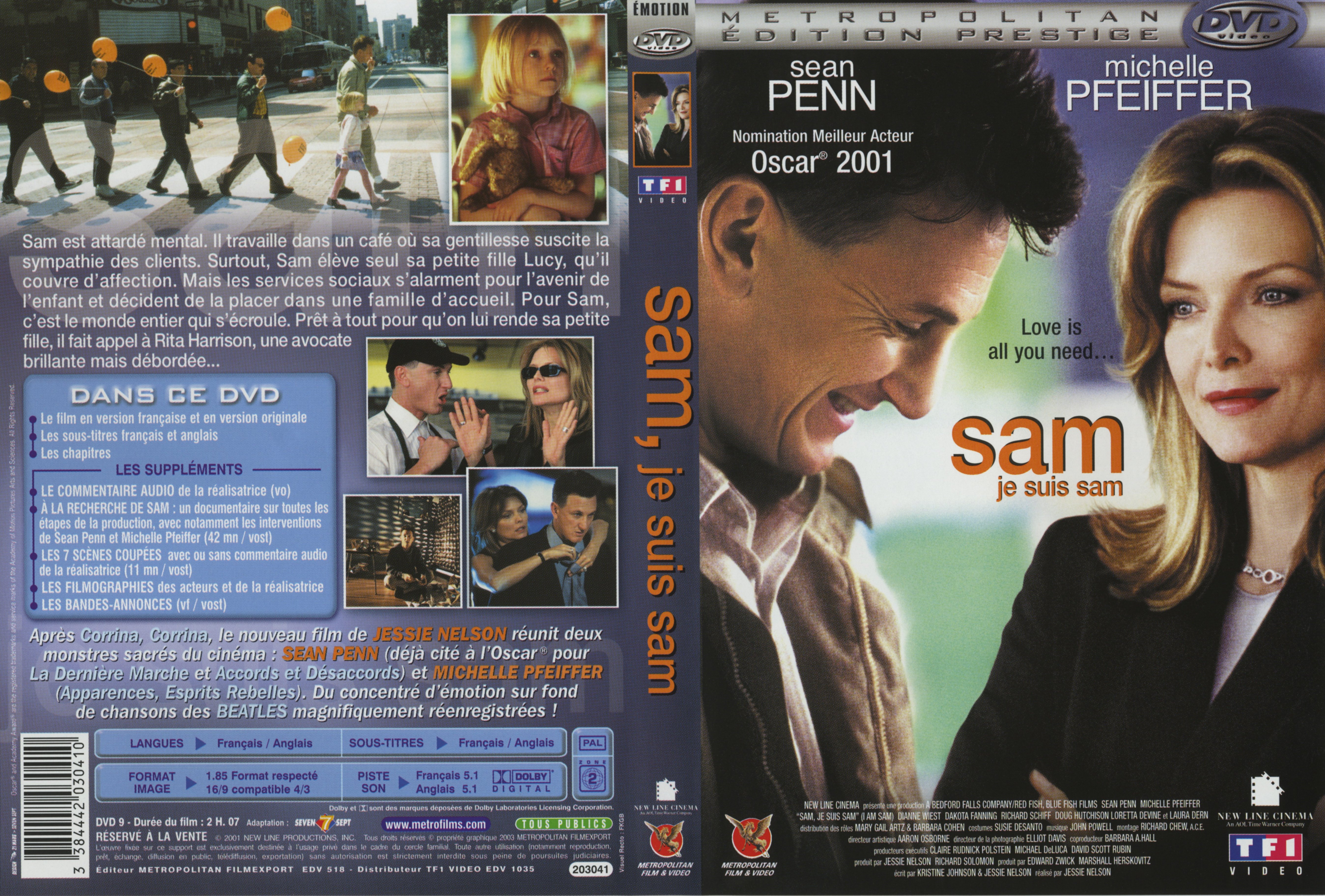 Jaquette DVD Sam je suis sam