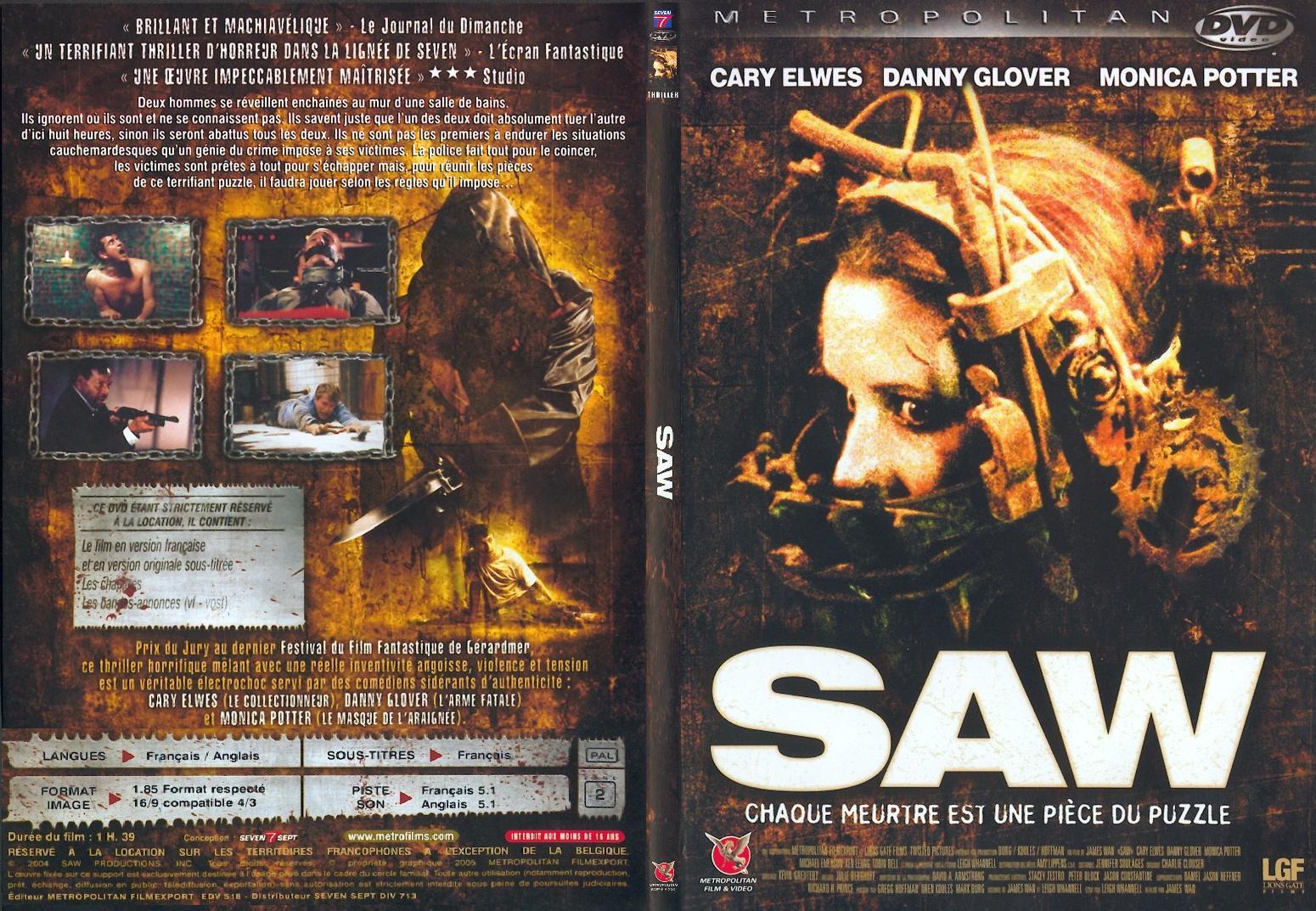 Jaquette DVD Saw - SLIM