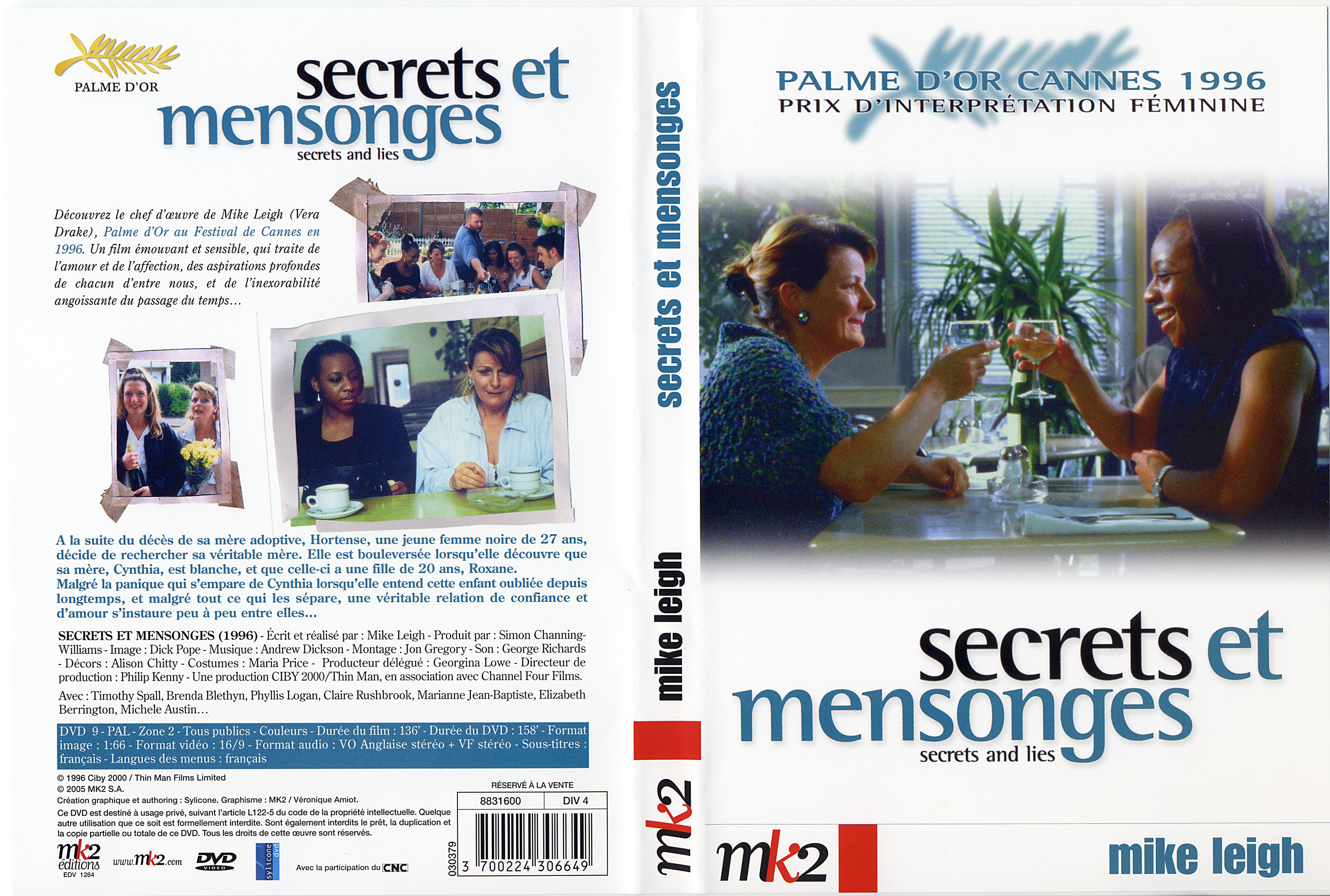 Jaquette DVD Secrets et mensonges