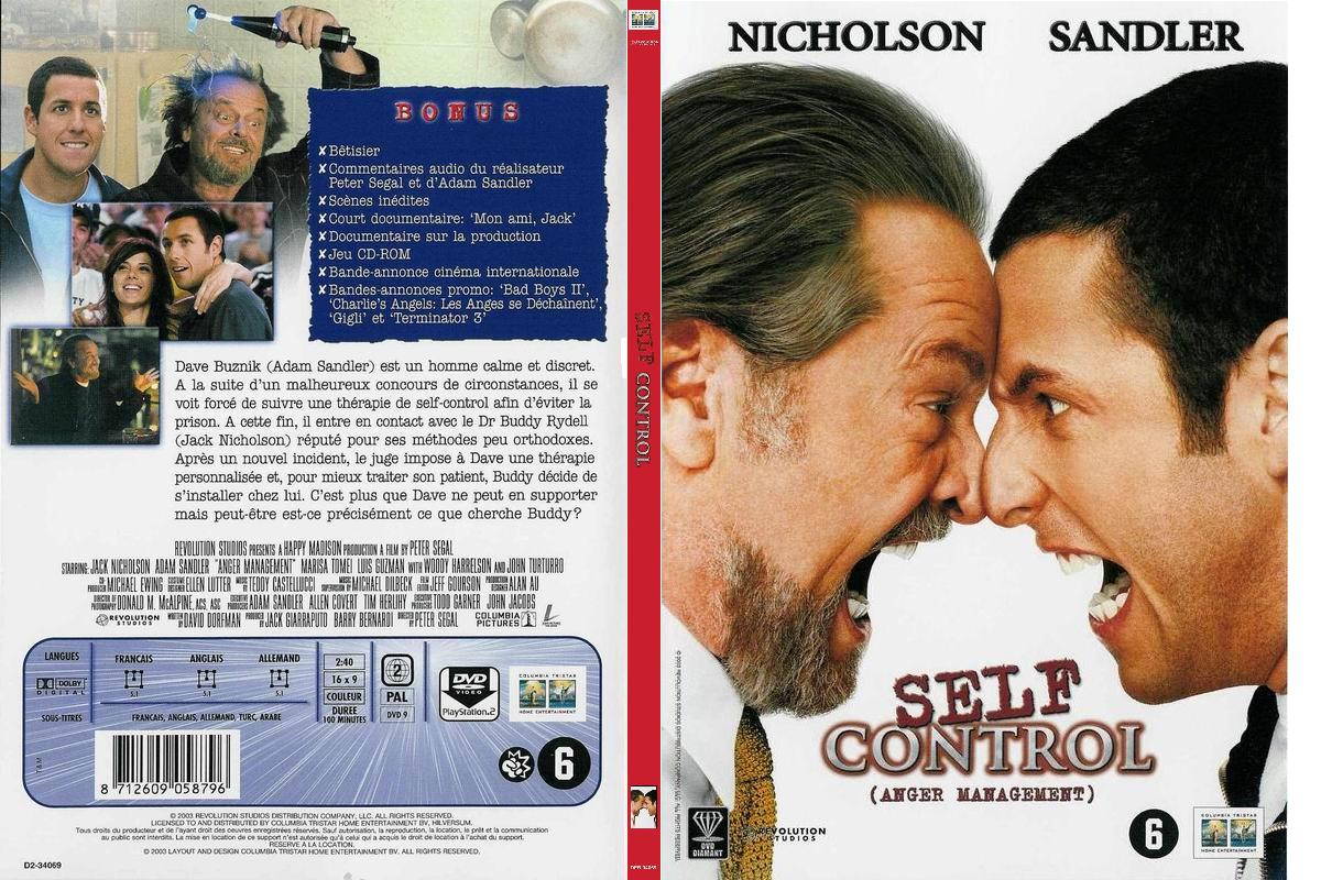 Jaquette DVD Self control - SLIM