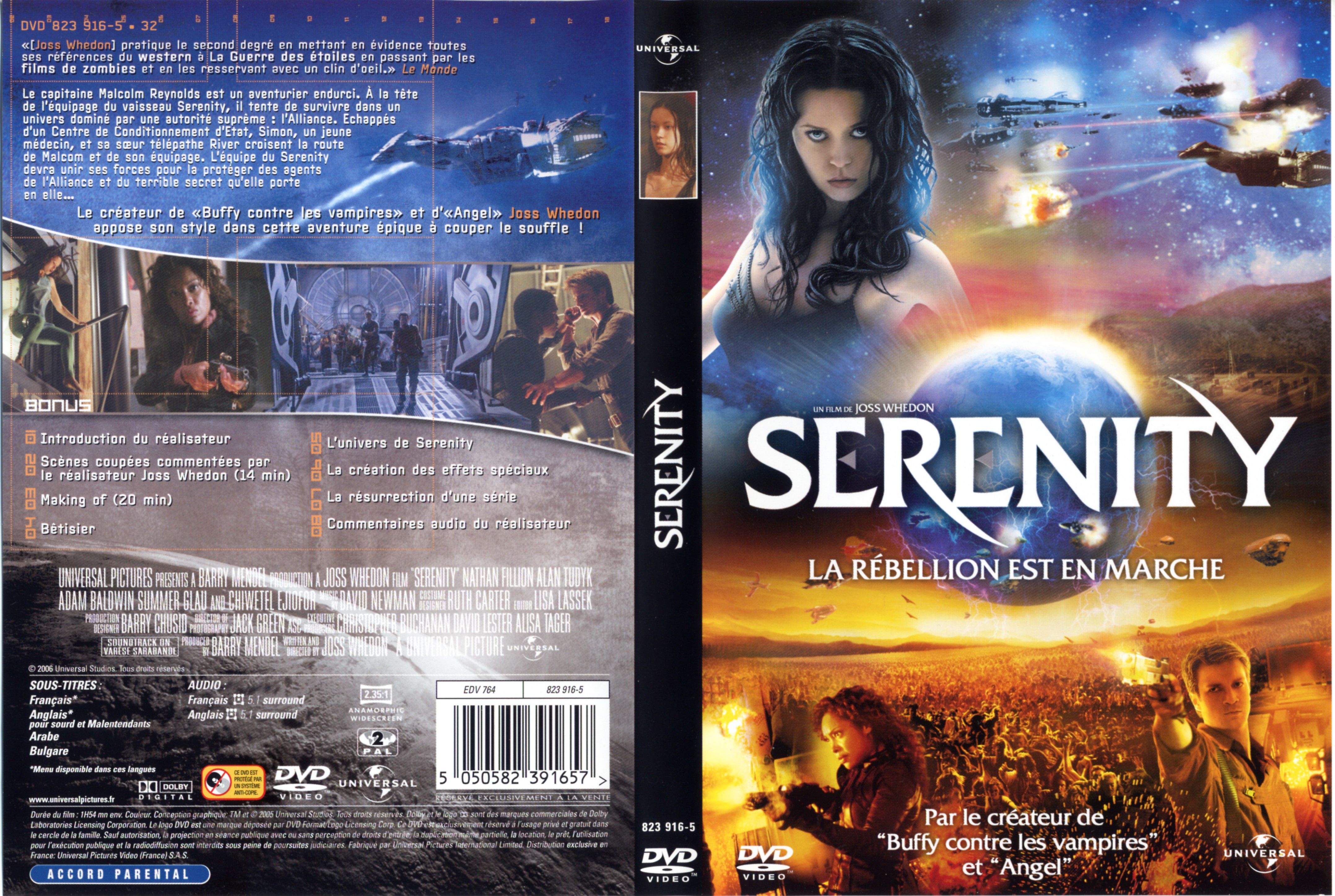 Jaquette DVD Serenity la rebellion est en marche