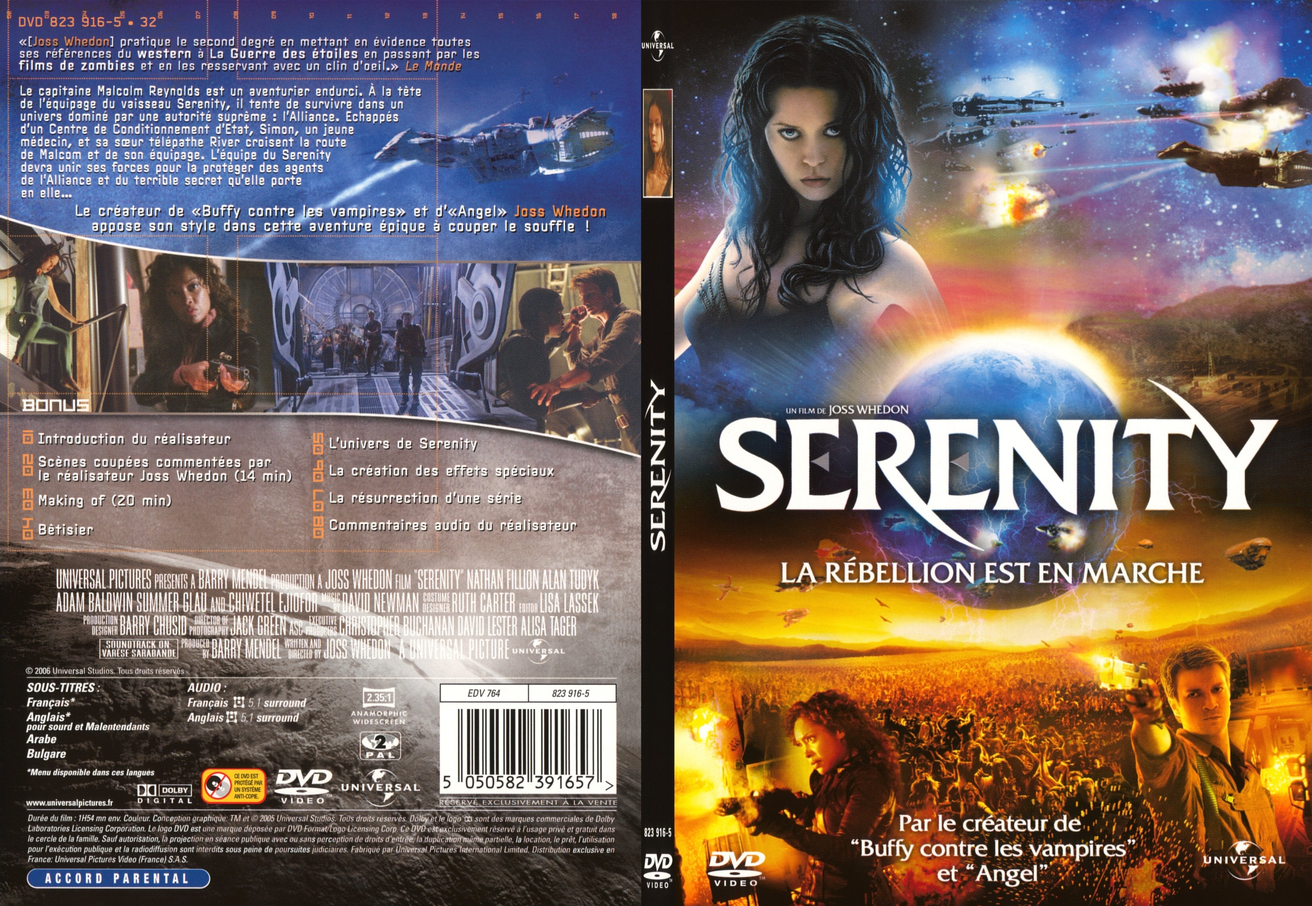 Jaquette DVD Serenity la rebellion est en marche - SLIM