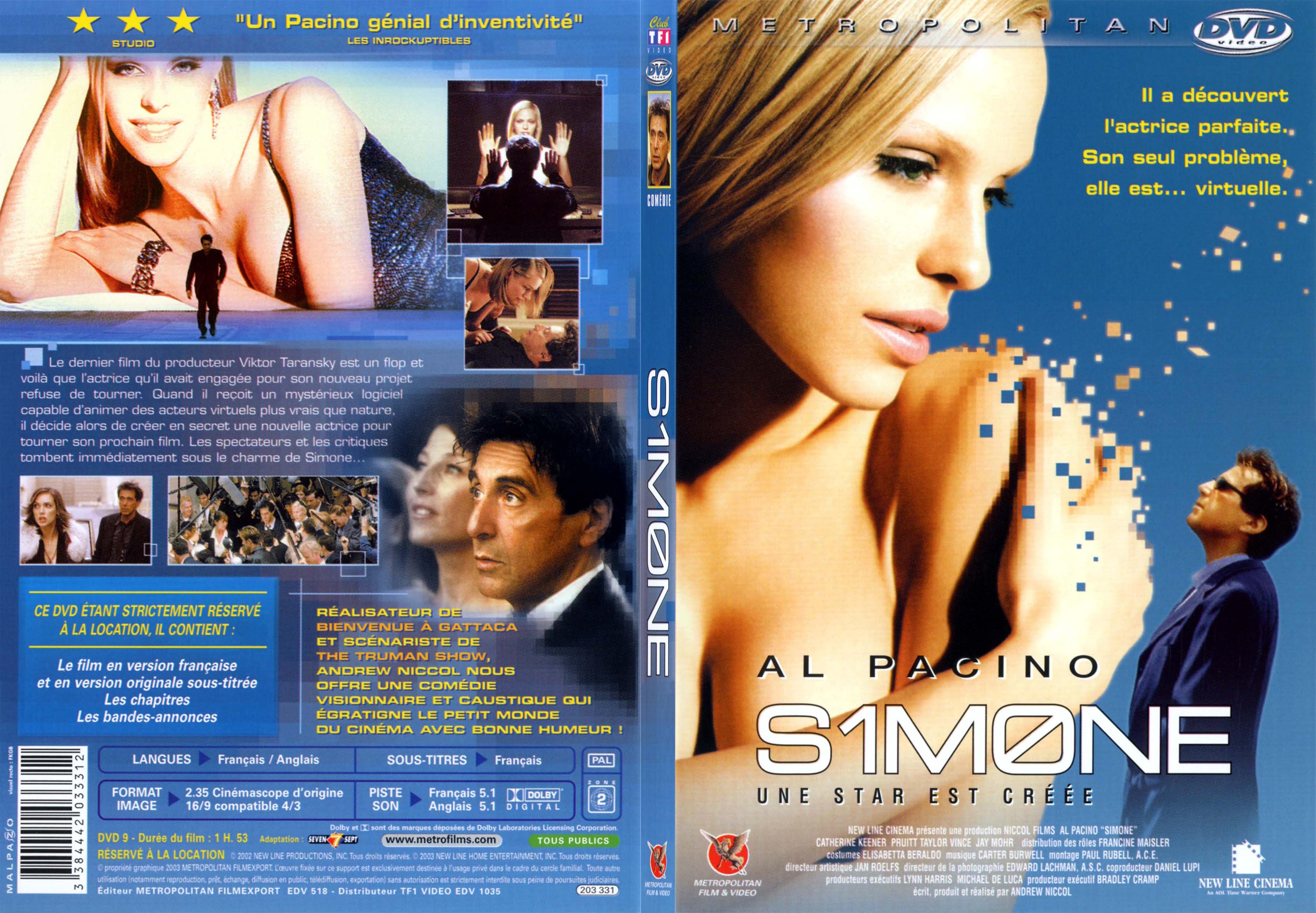 Jaquette DVD Simone - SLIM