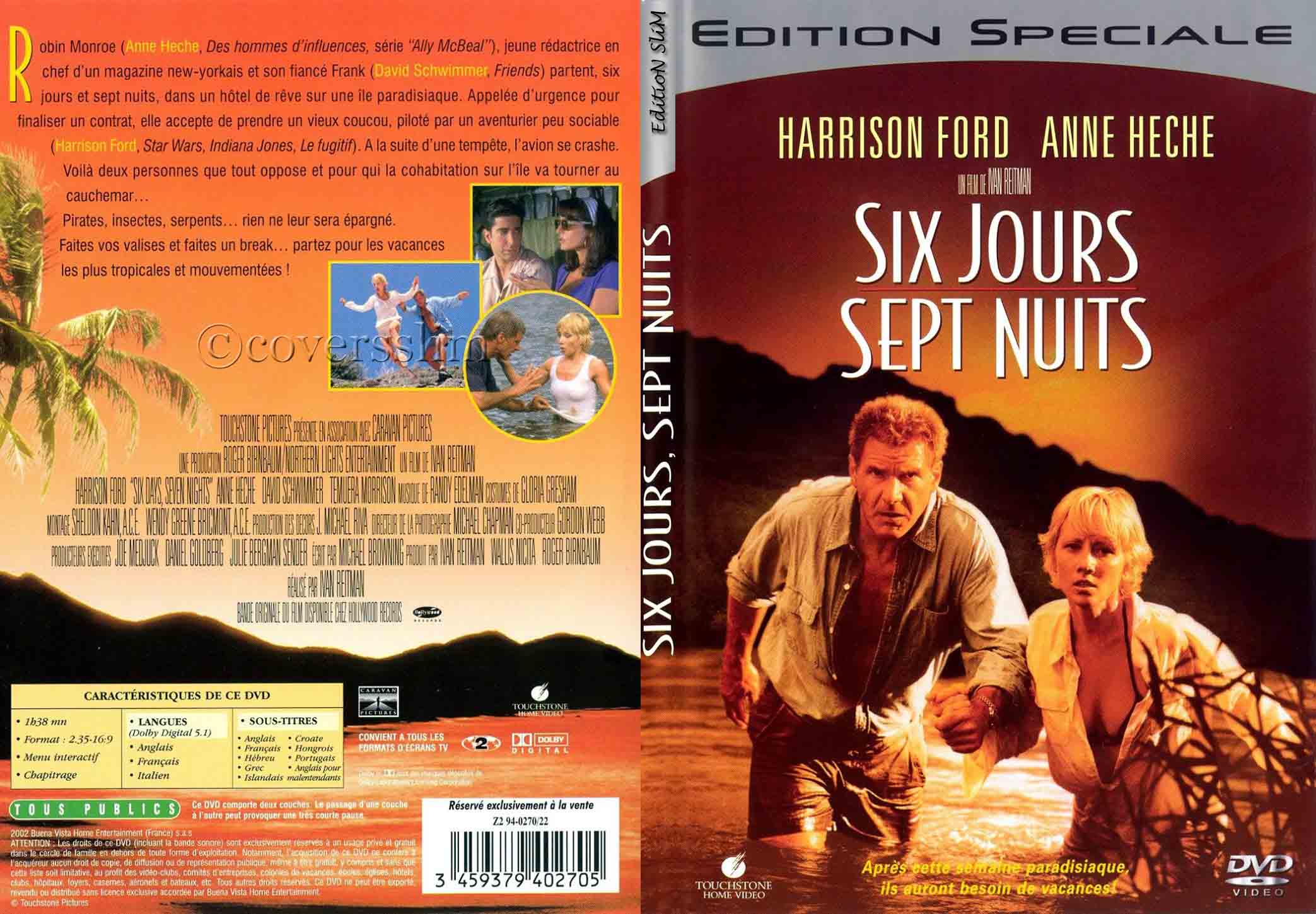 Jaquette DVD Six jours sept nuits - SLIM