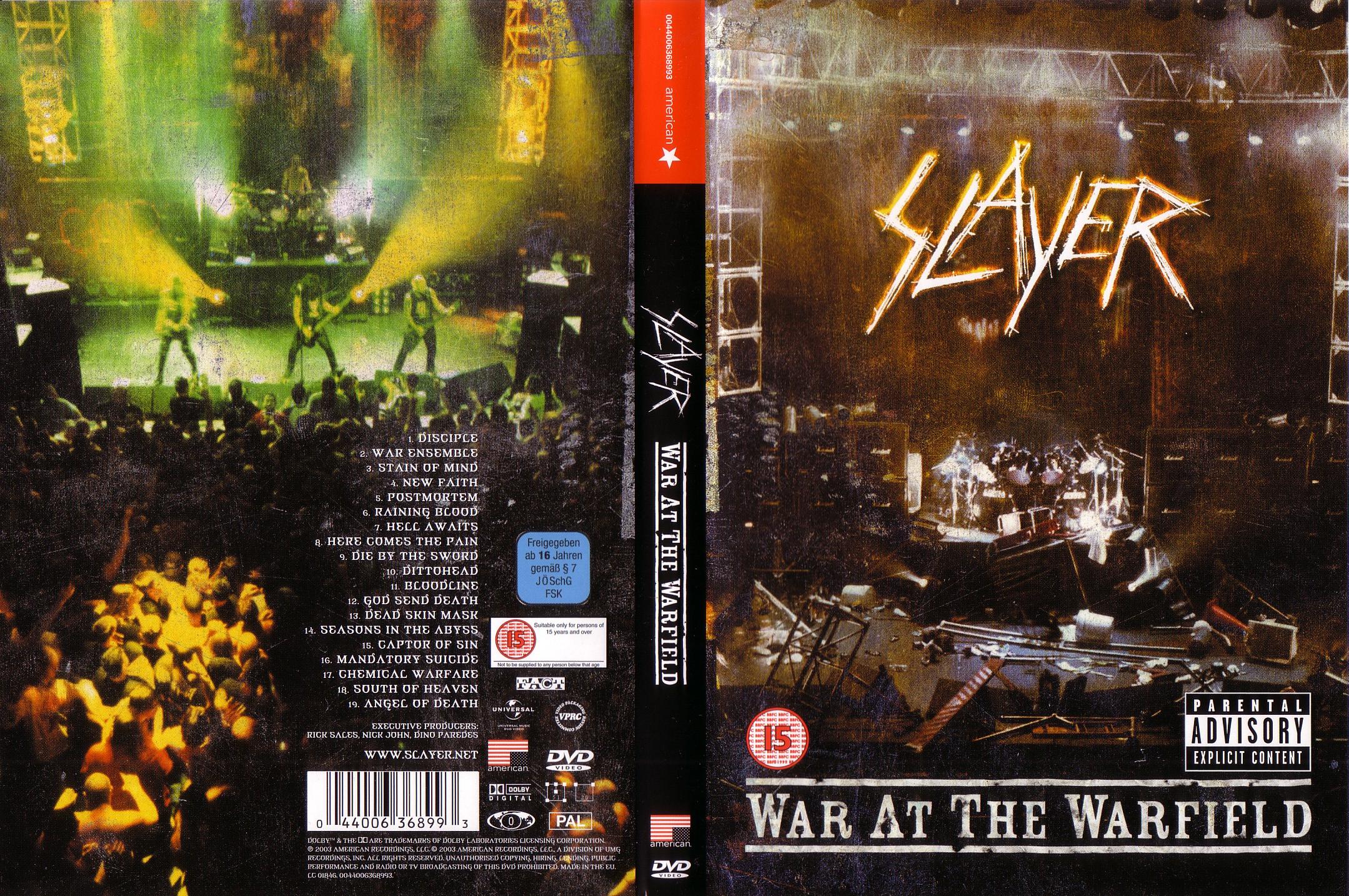Jaquette DVD Slayer War at the Warfield