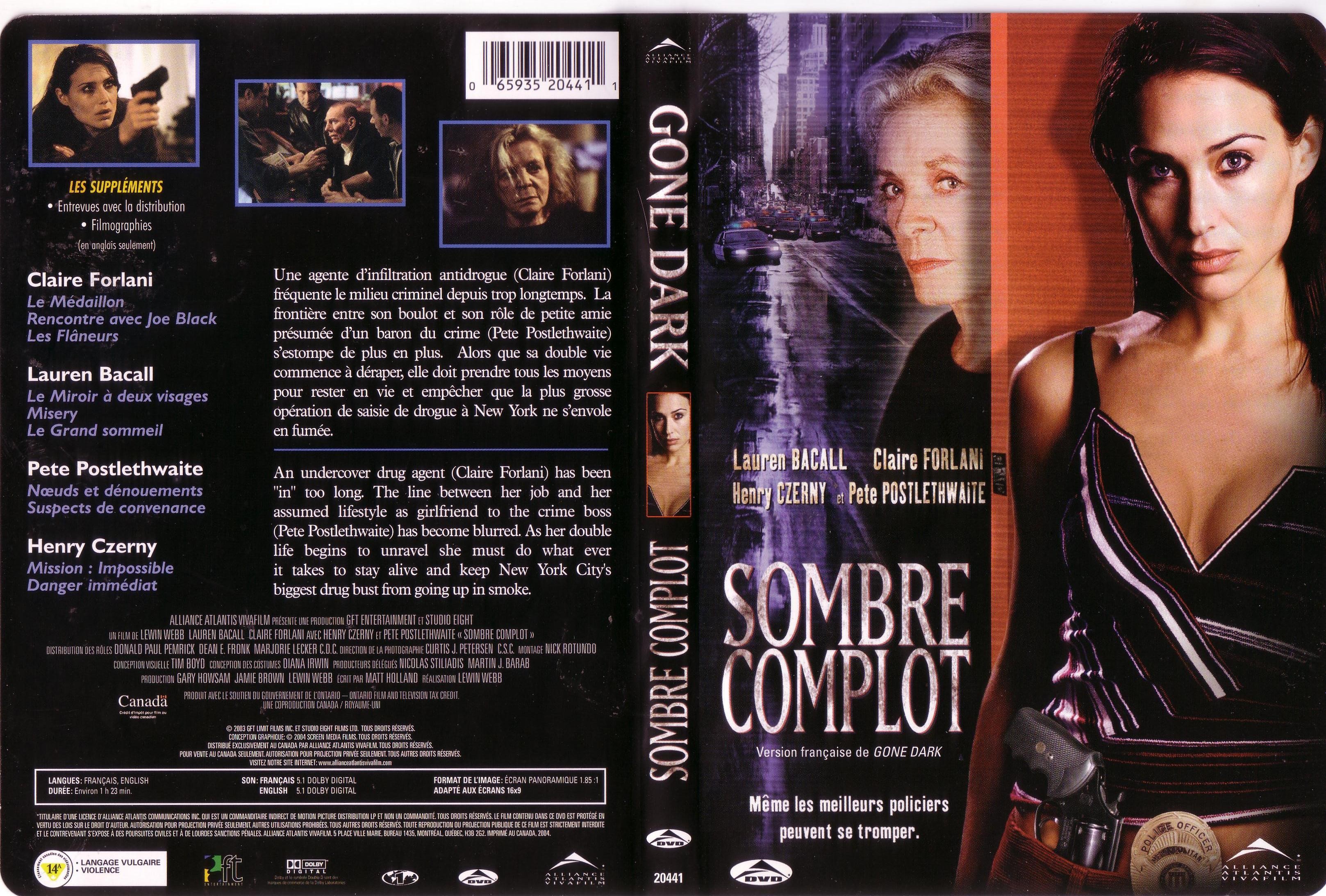 Jaquette DVD Sombre complot