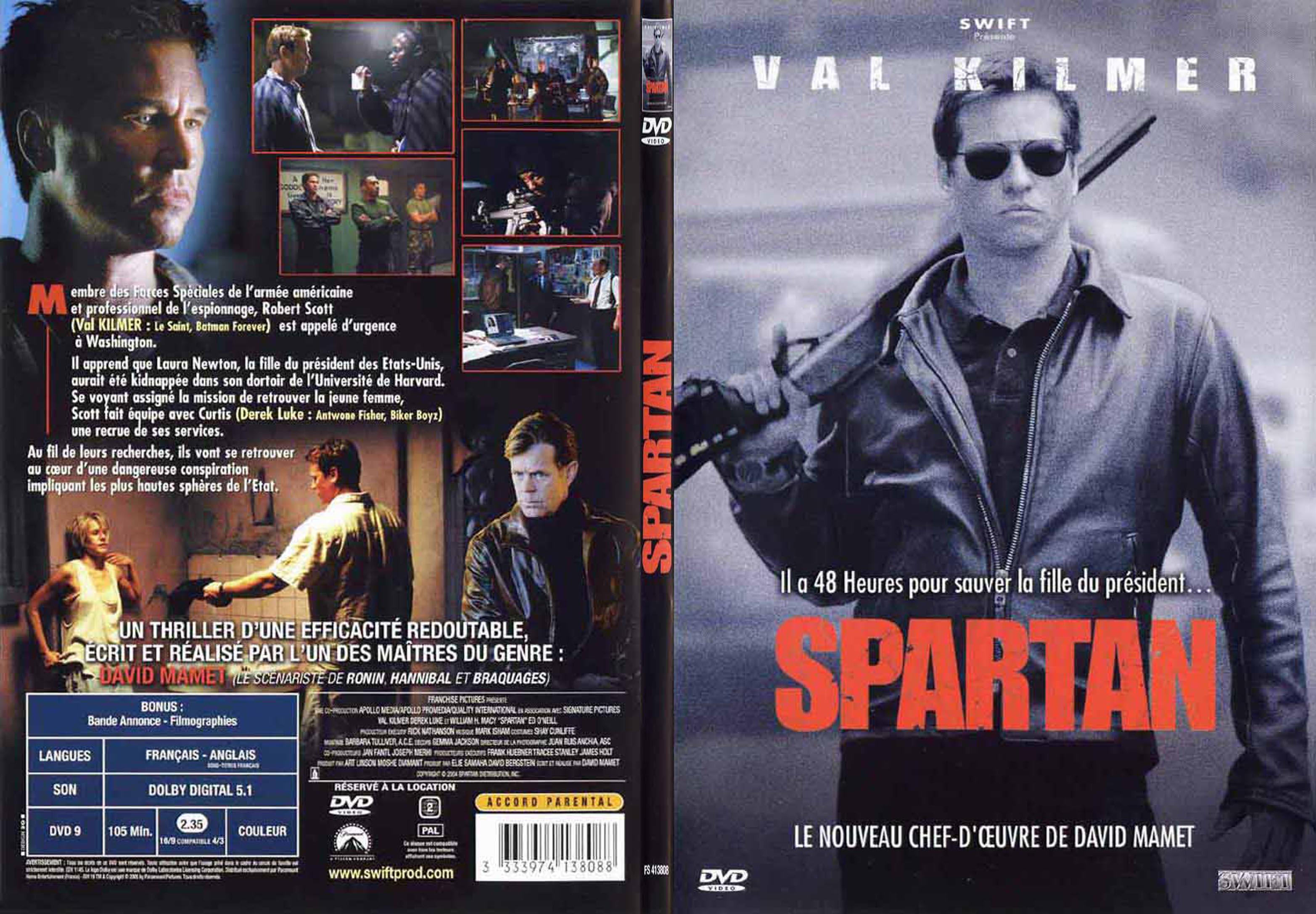 Jaquette DVD Spartan - SLIM