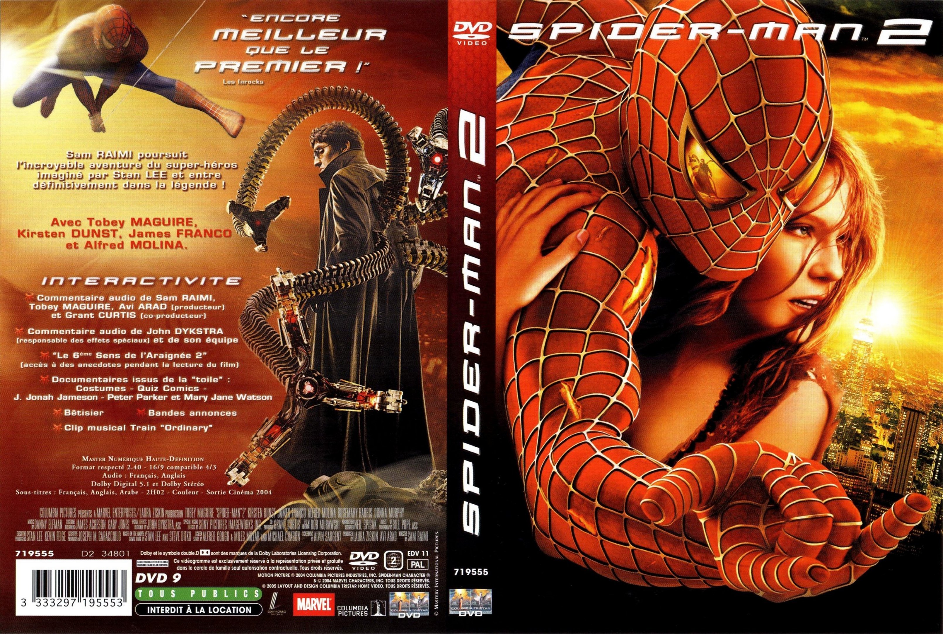 Jaquette DVD Spiderman 2