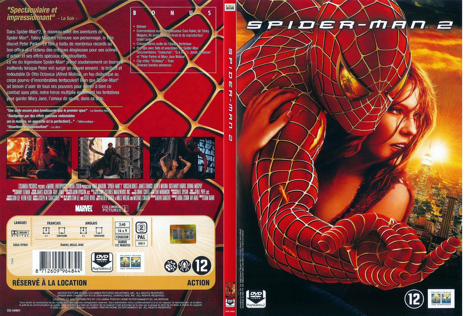 Jaquette Dvd De Spiderman 2 Slim Cinéma Passion