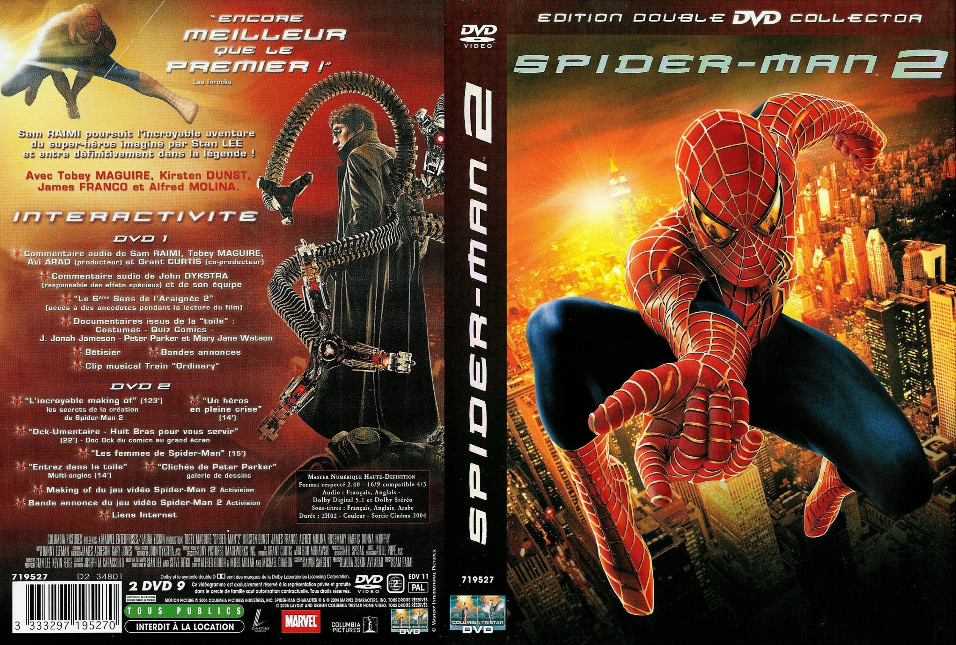 Jaquette DVD Spiderman 2 v2