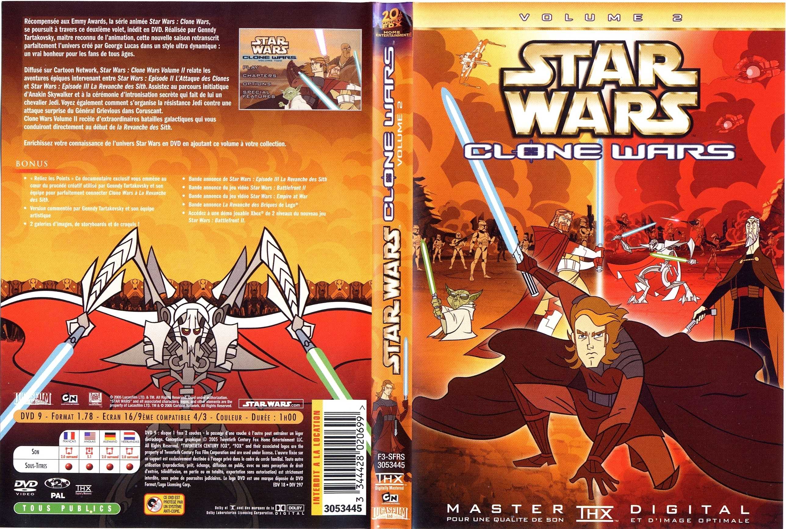 Jaquette DVD Star Wars Clone Wars vol 2