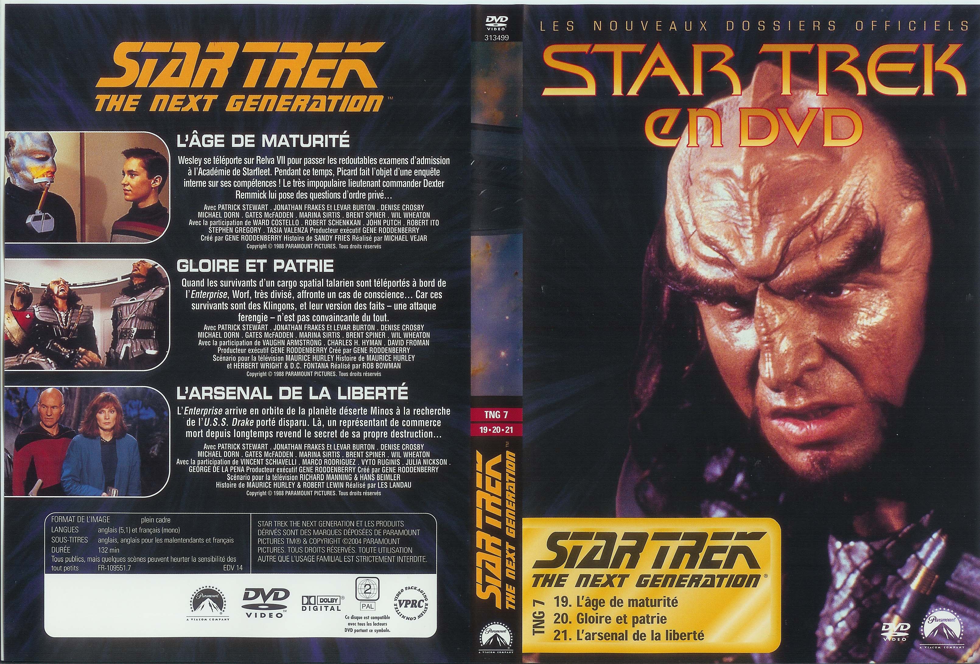 Jaquette DVD Star trek The next generation vol 07