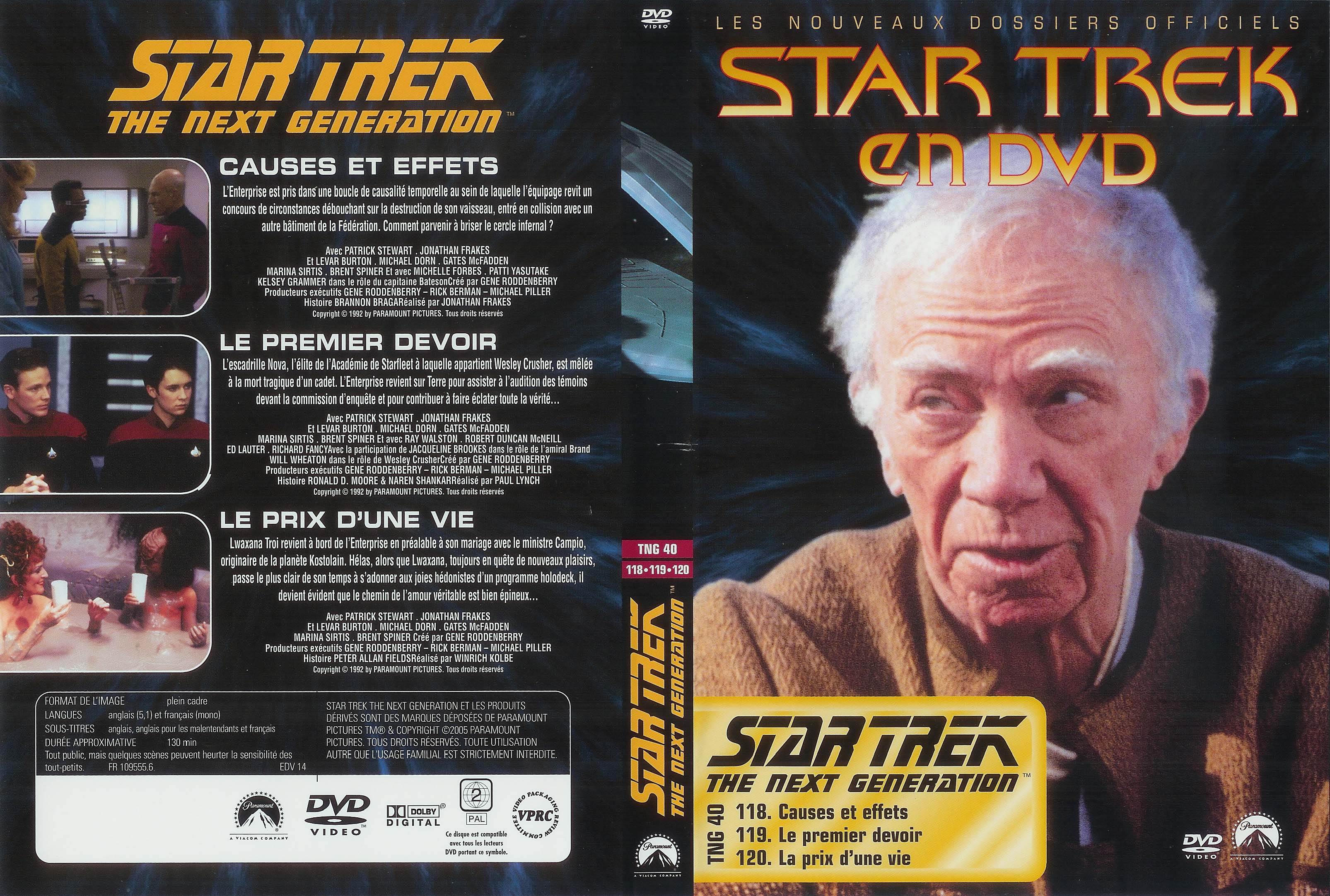 Jaquette DVD Star trek The next generation vol 40