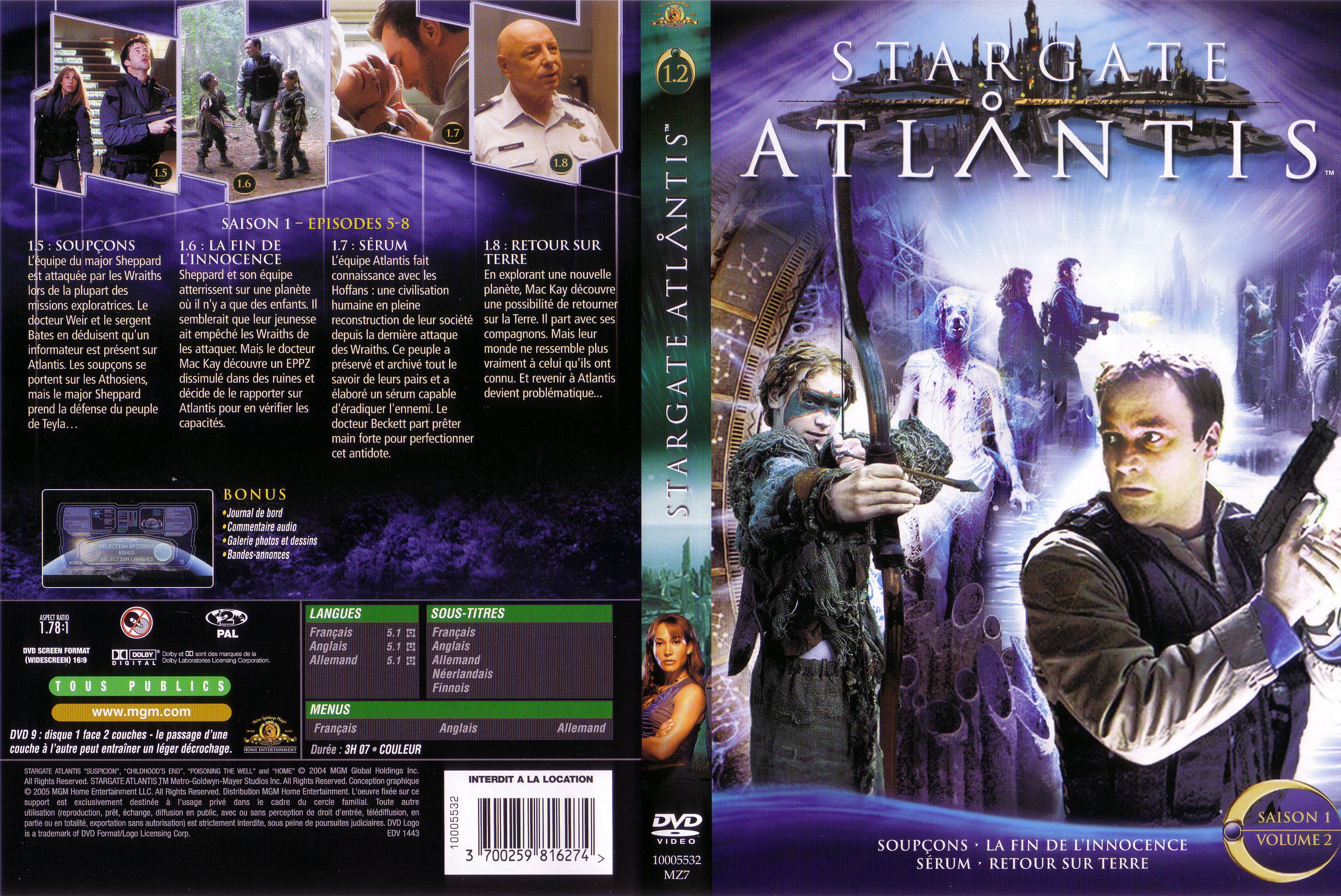 Jaquette DVD Stargate Atlantis saison 1 vol 2
