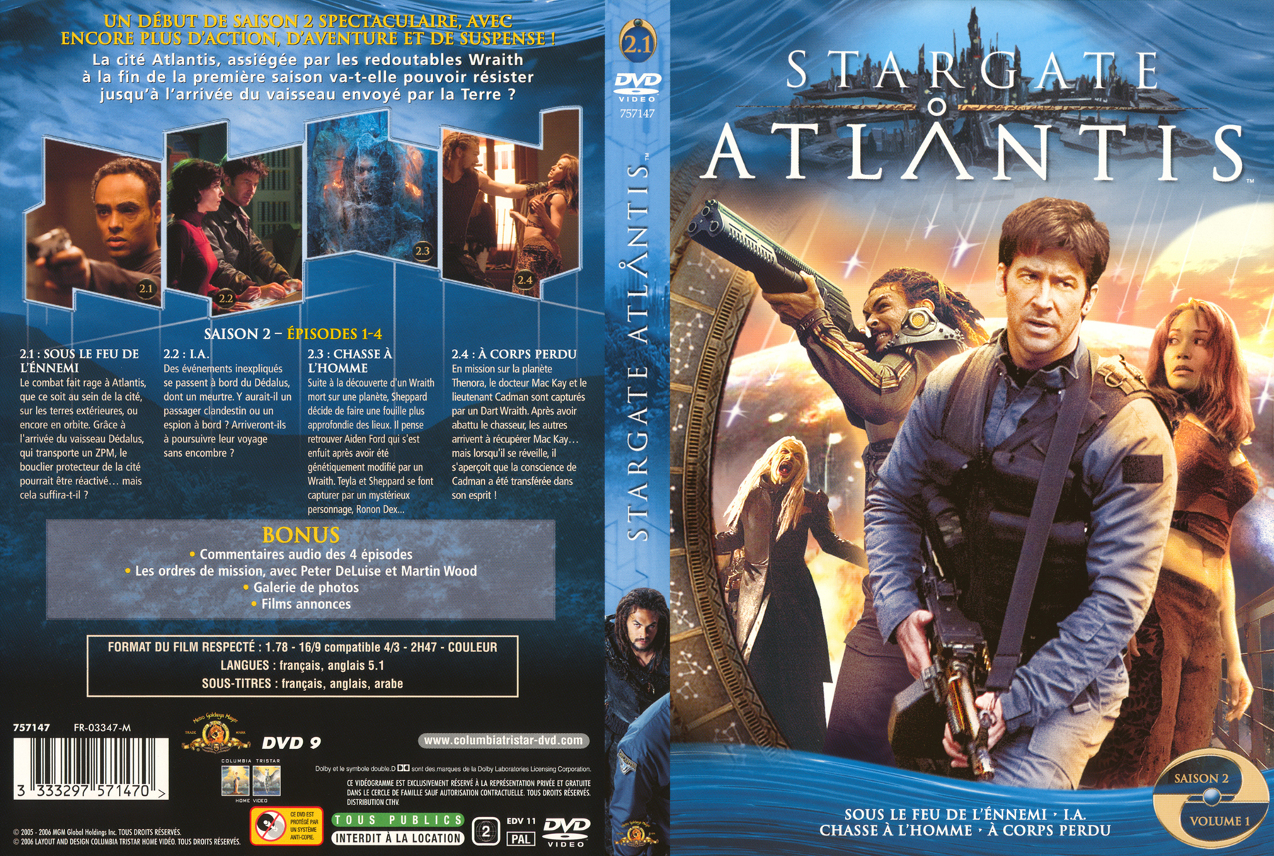 Jaquette DVD Stargate Atlantis saison 2 vol 1