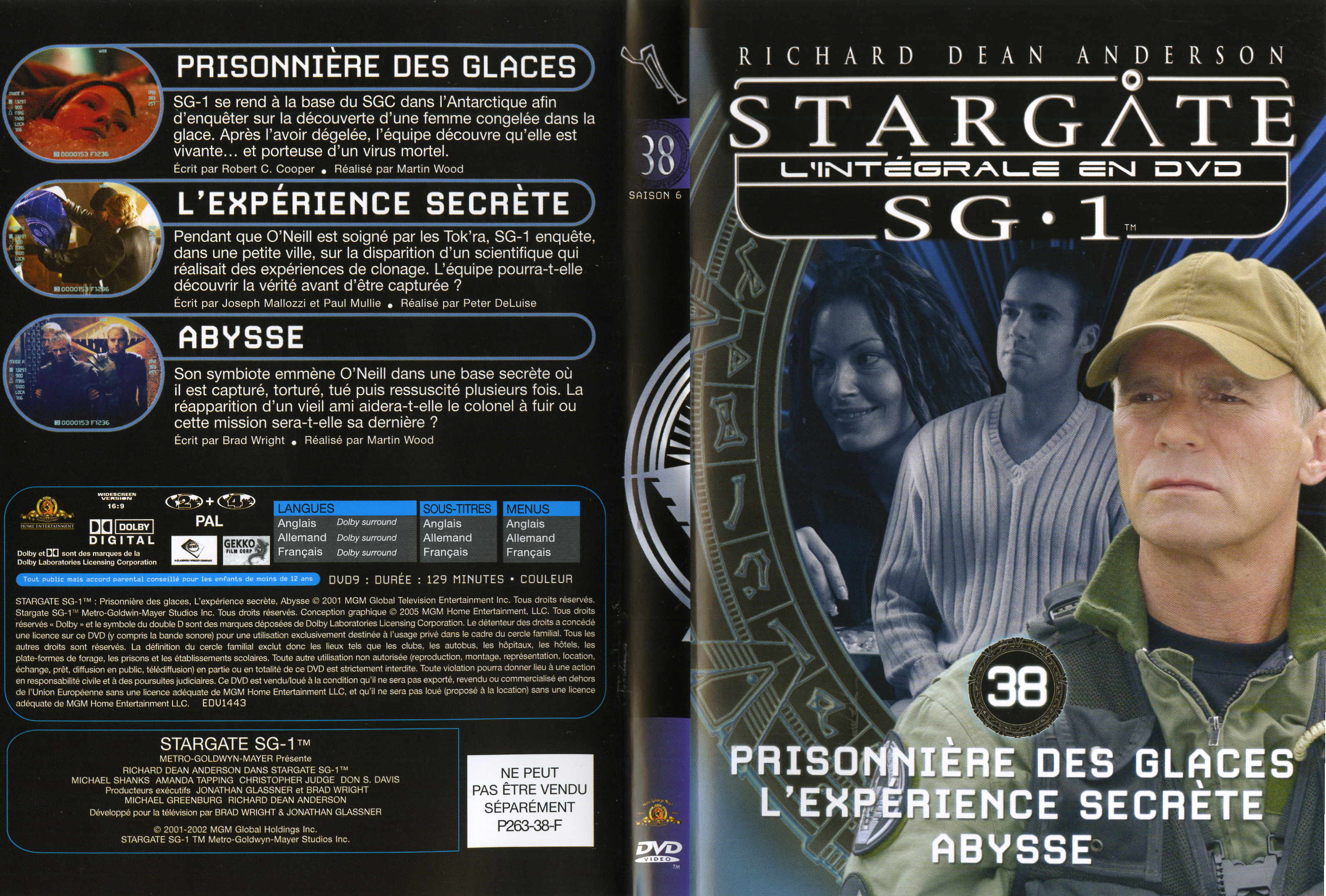 Jaquette DVD Stargate saison 6 vol 38