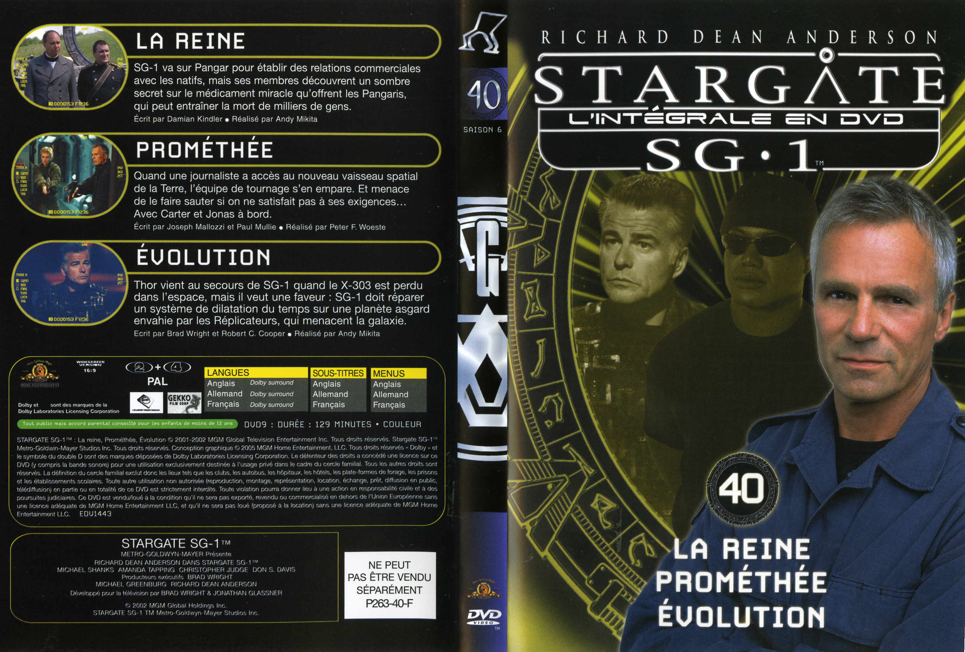 Jaquette DVD Stargate saison 6 vol 40