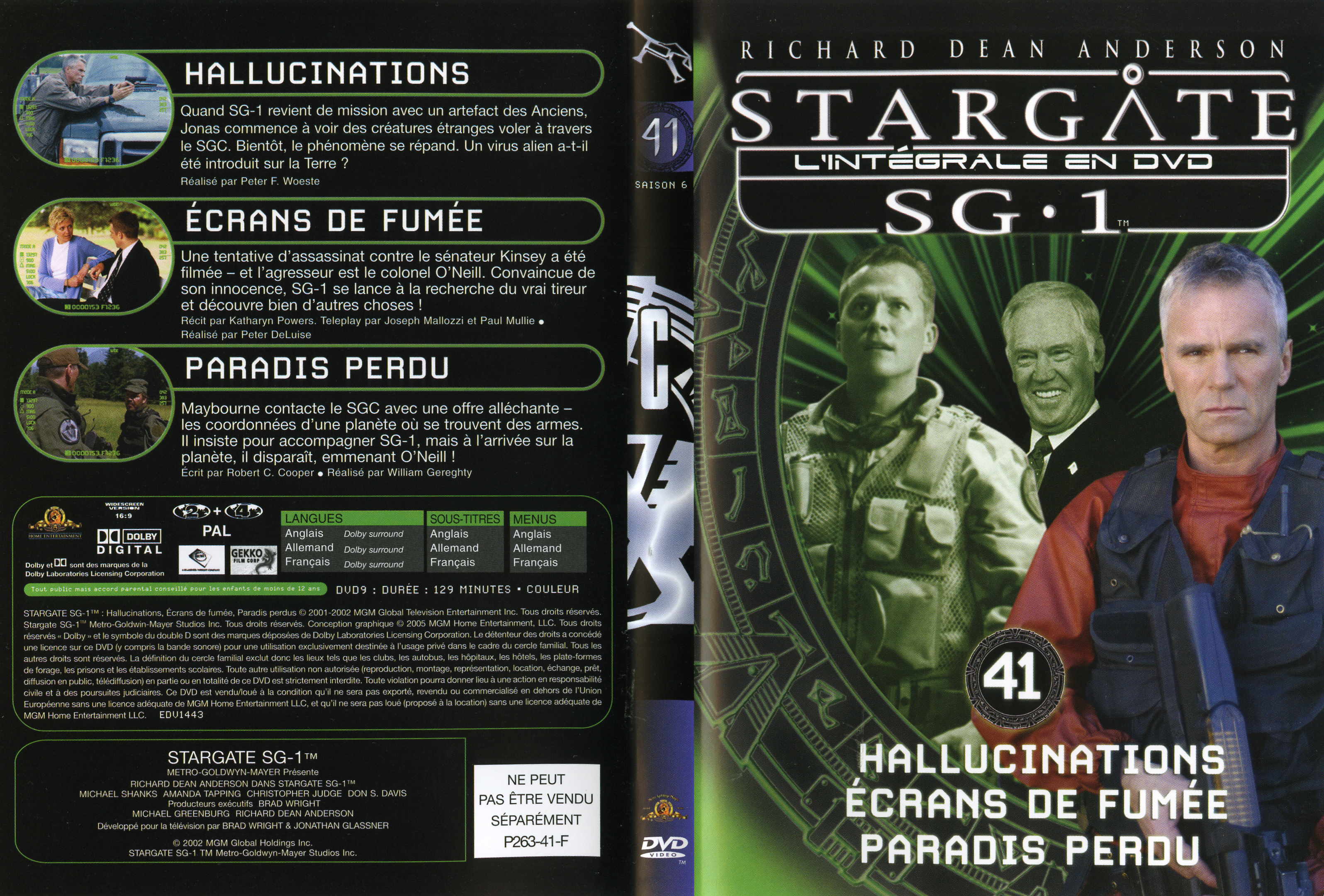 Jaquette DVD Stargate saison 6 vol 41