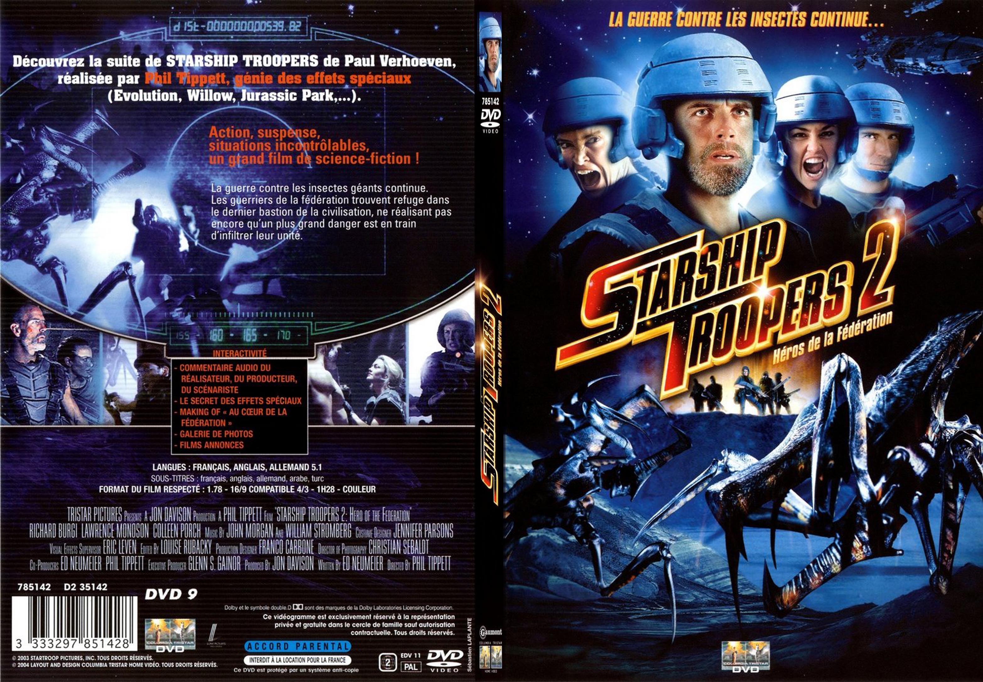 Jaquette DVD Starship troopers 2 - SLIM