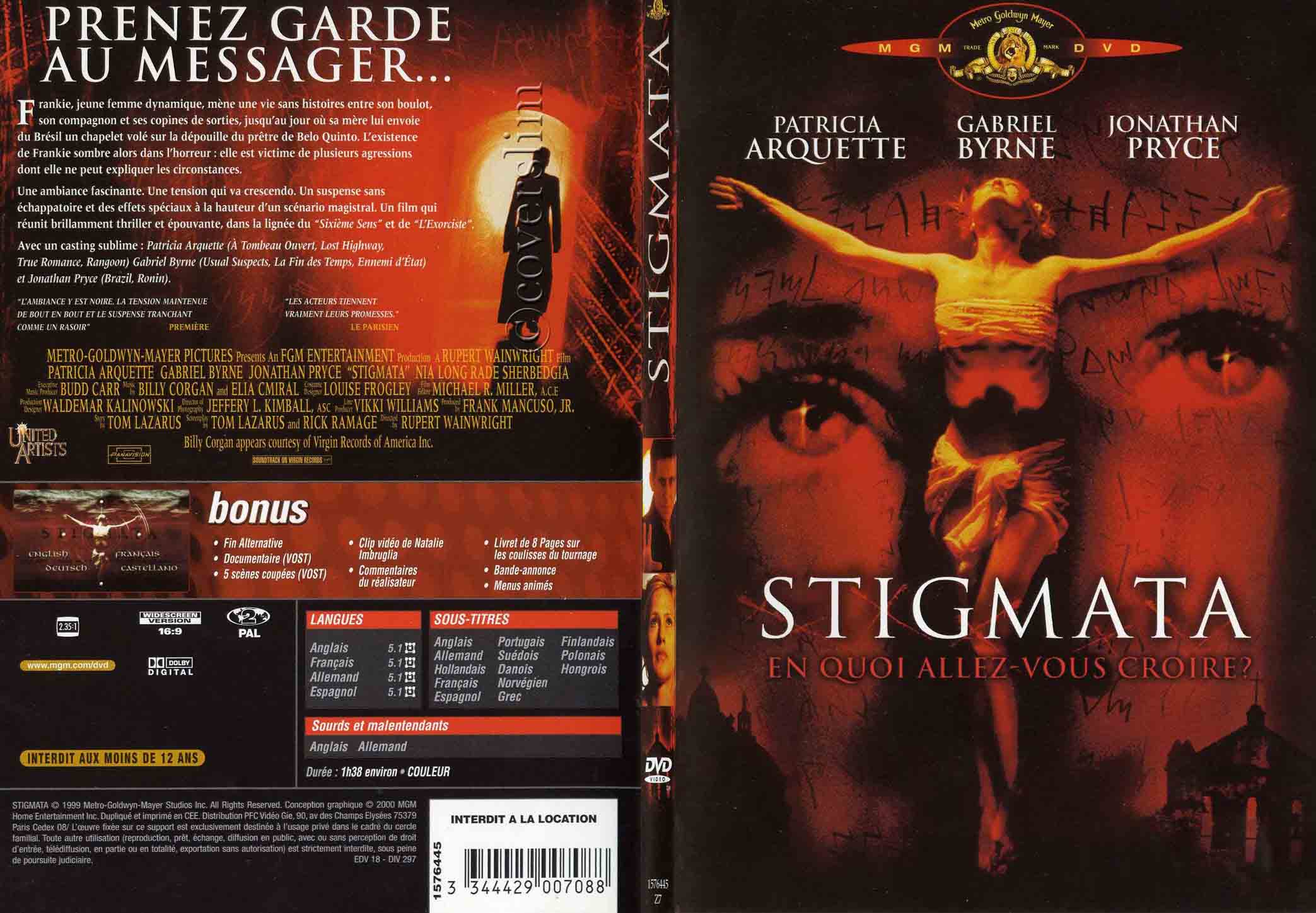 Jaquette DVD Stigmata - SLIM