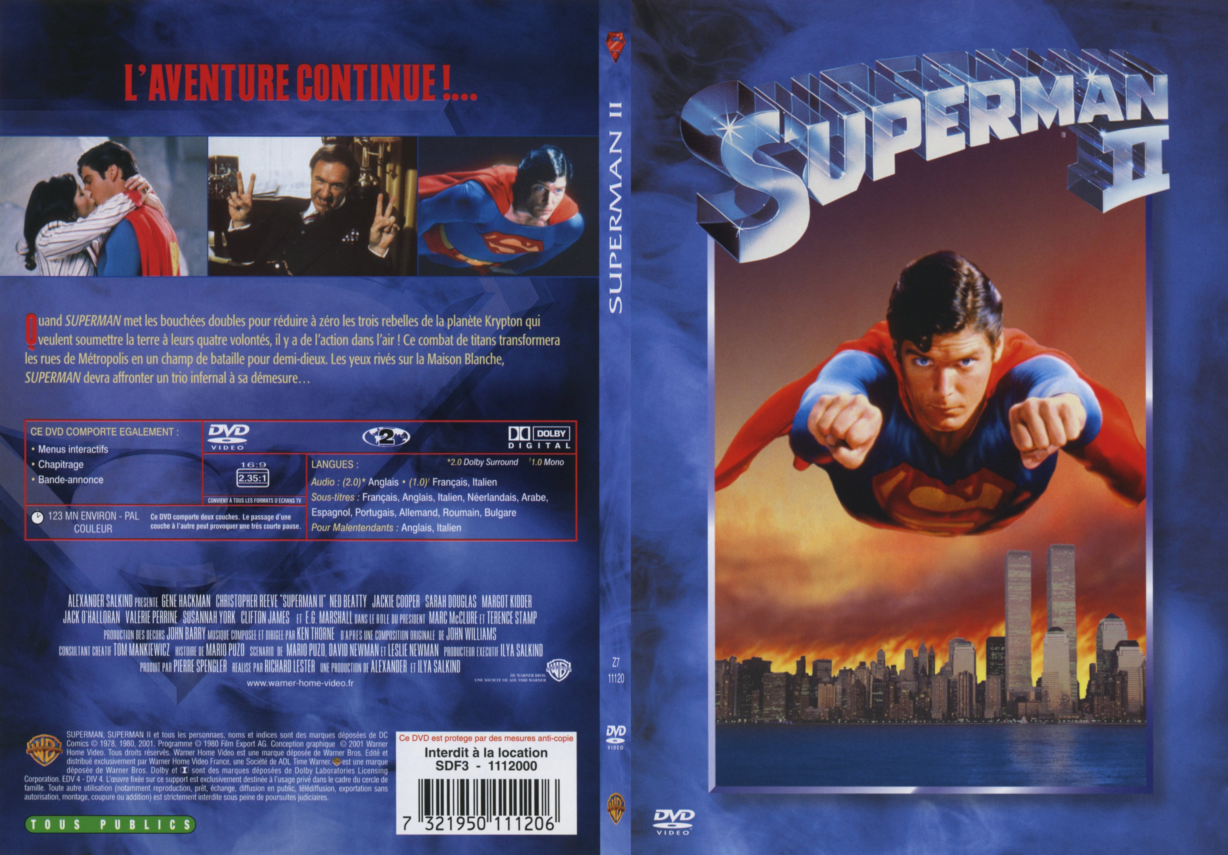 Jaquette DVD Superman 2 - SLIM