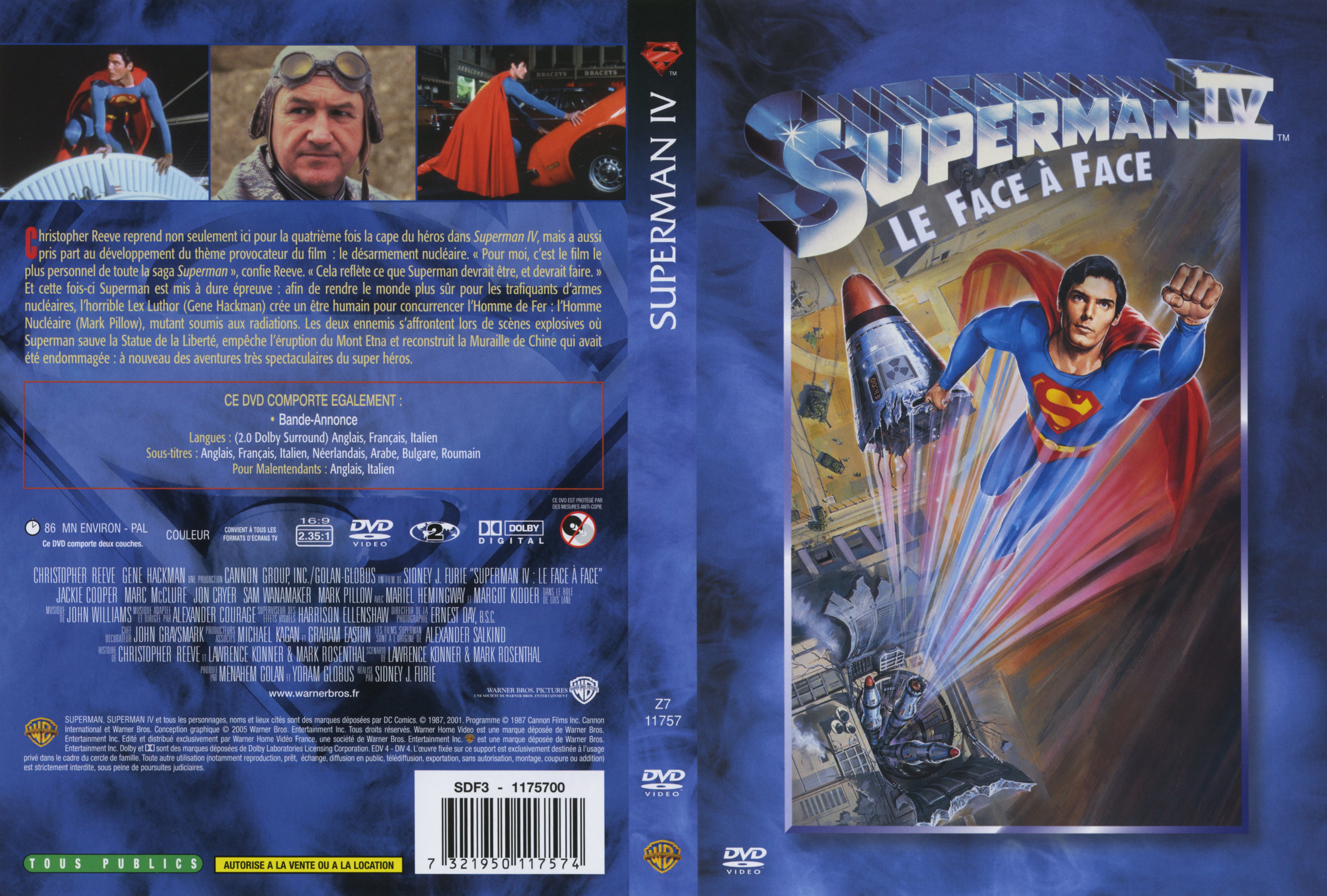 Jaquette DVD Superman 4