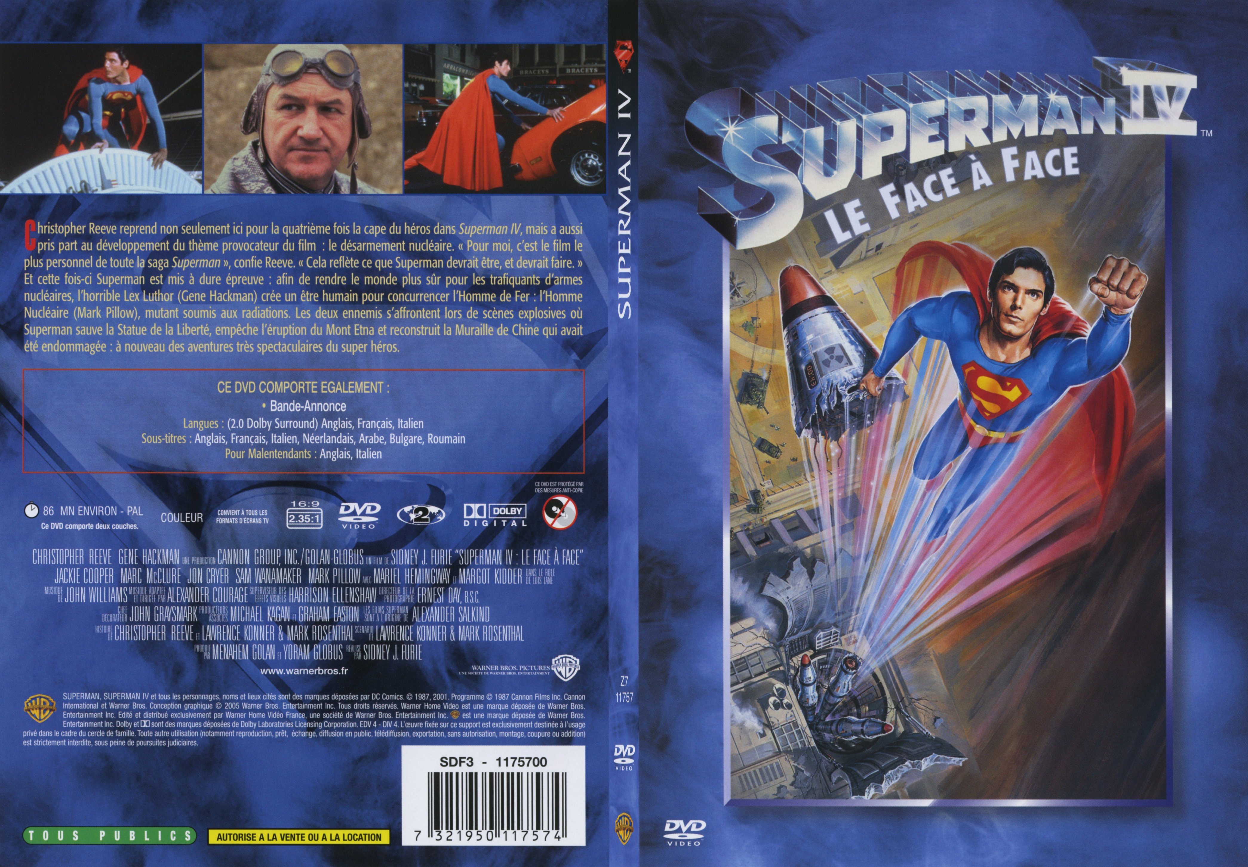 Jaquette DVD Superman 4 - SLIM