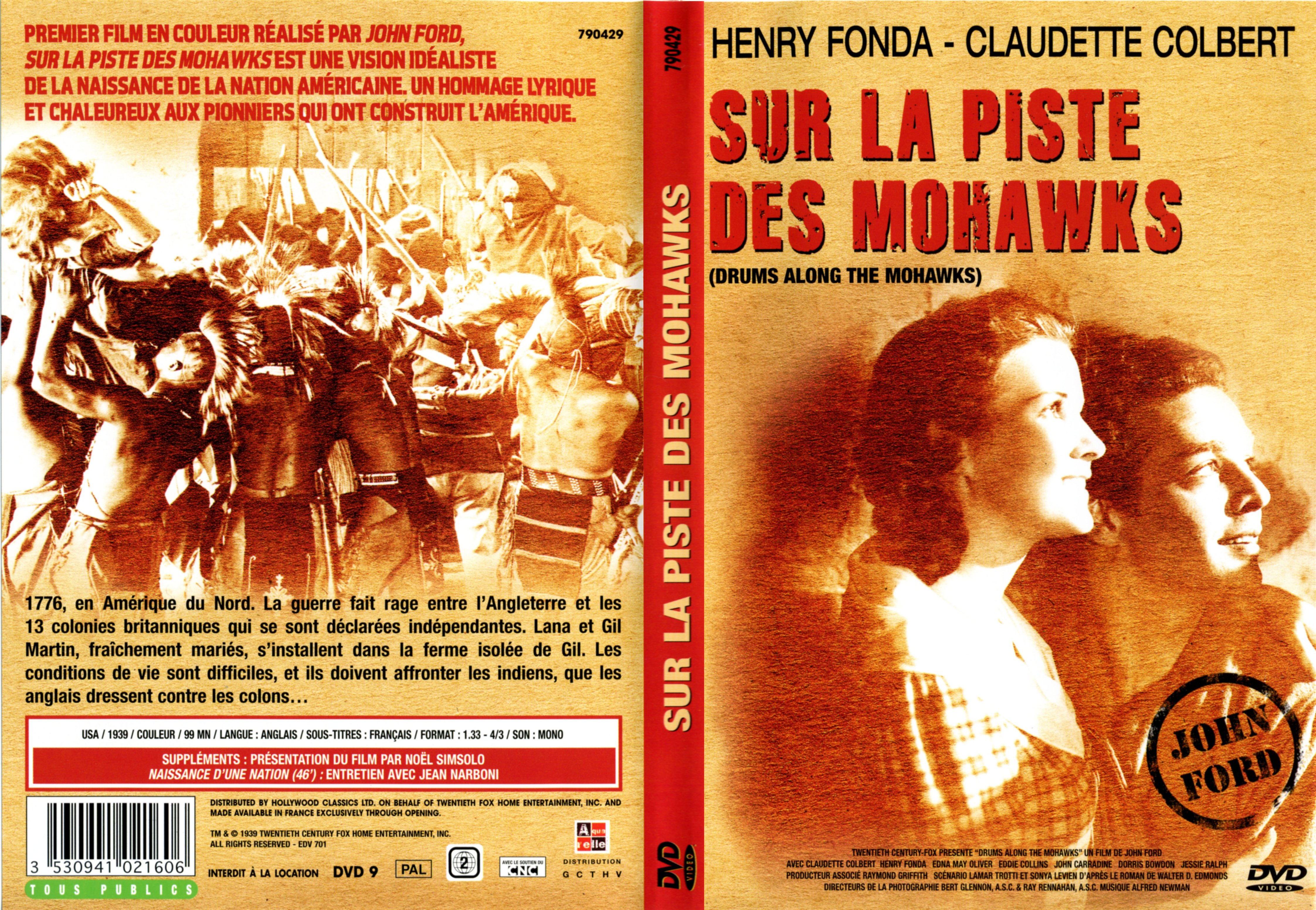 Jaquette DVD Sur la piste des Mohawks