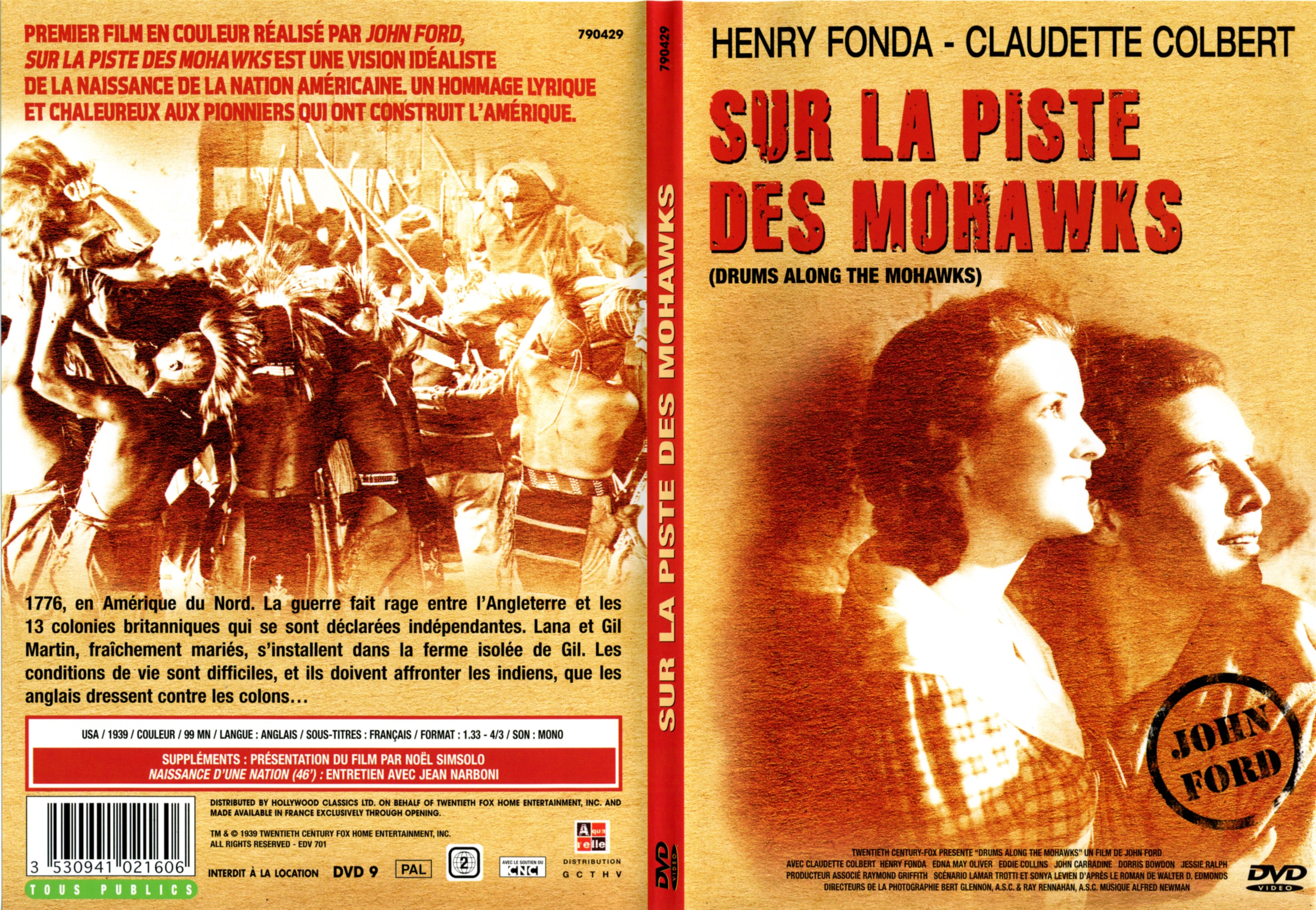 Jaquette DVD Sur la piste des Mohawks - SLIM