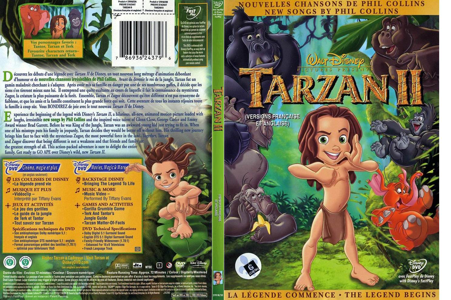 Jaquette DVD Tarzan 2 - SLIM v2