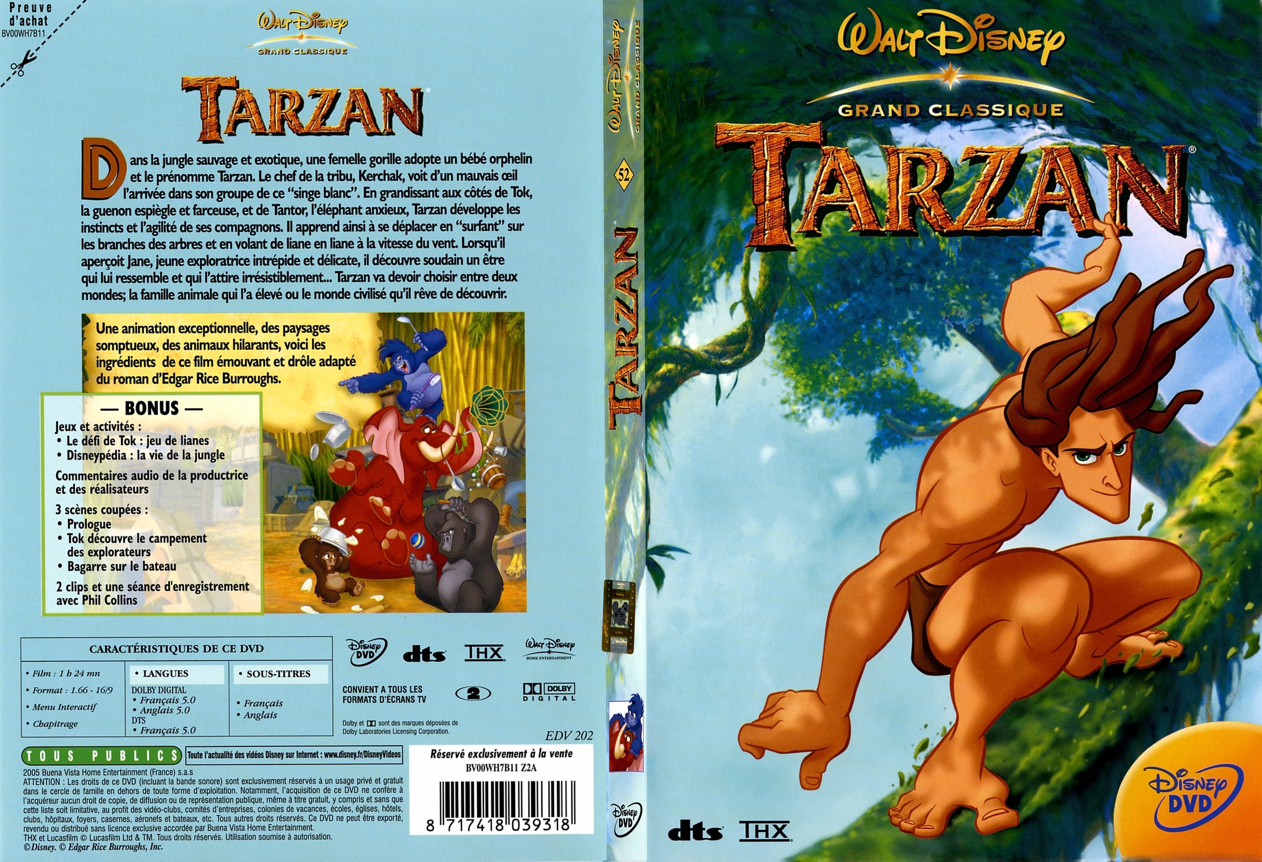 Jaquette DVD Tarzan - SLIM