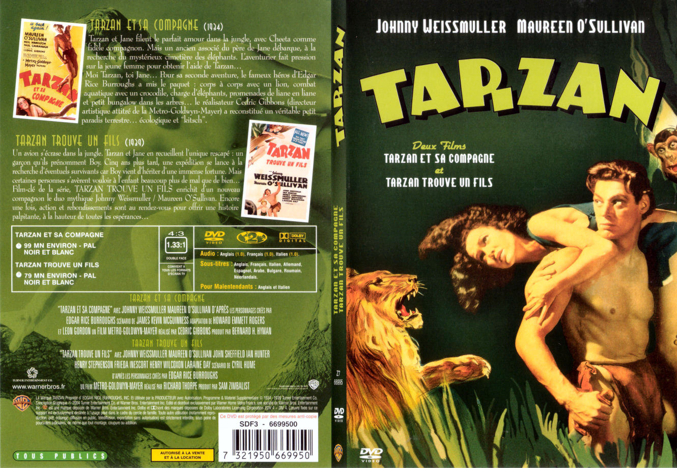 Jaquette DVD Tarzan - et sa compagne - Tarzan trouve un fils - SLIM