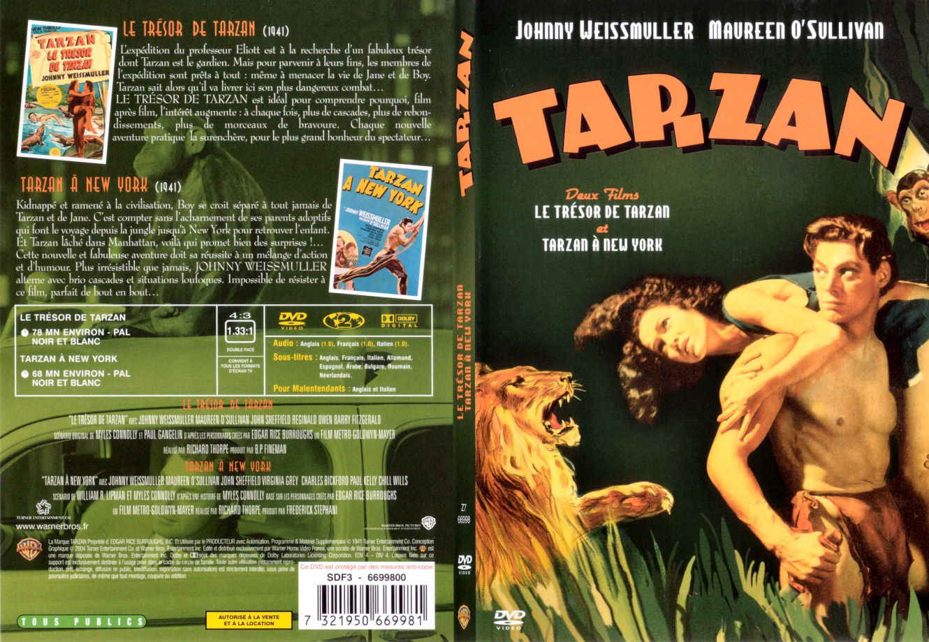 Jaquette DVD Tarzan  New York - Le trsor de Tarzan - SLIM