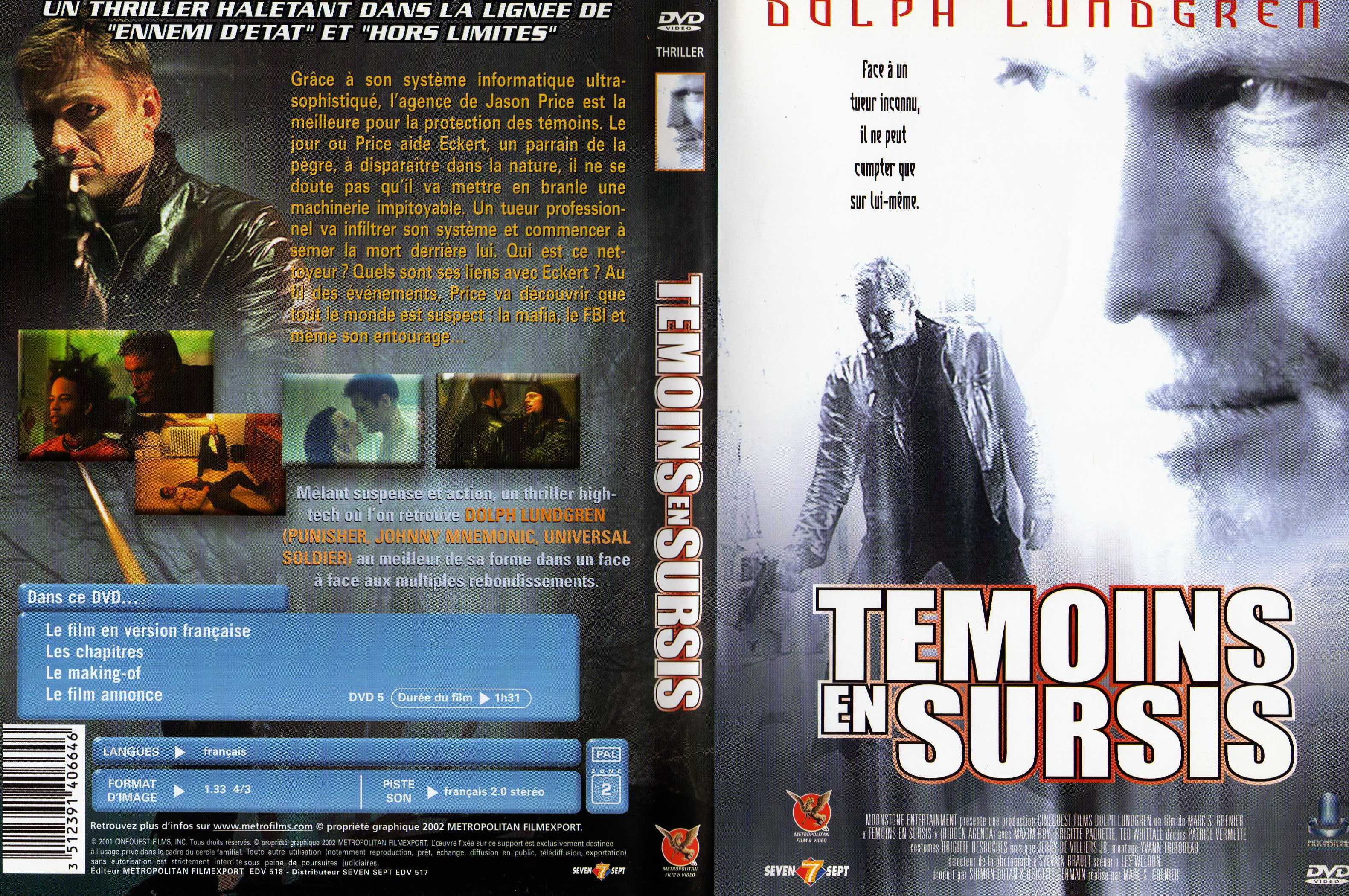 Jaquette DVD Temoins en sursis