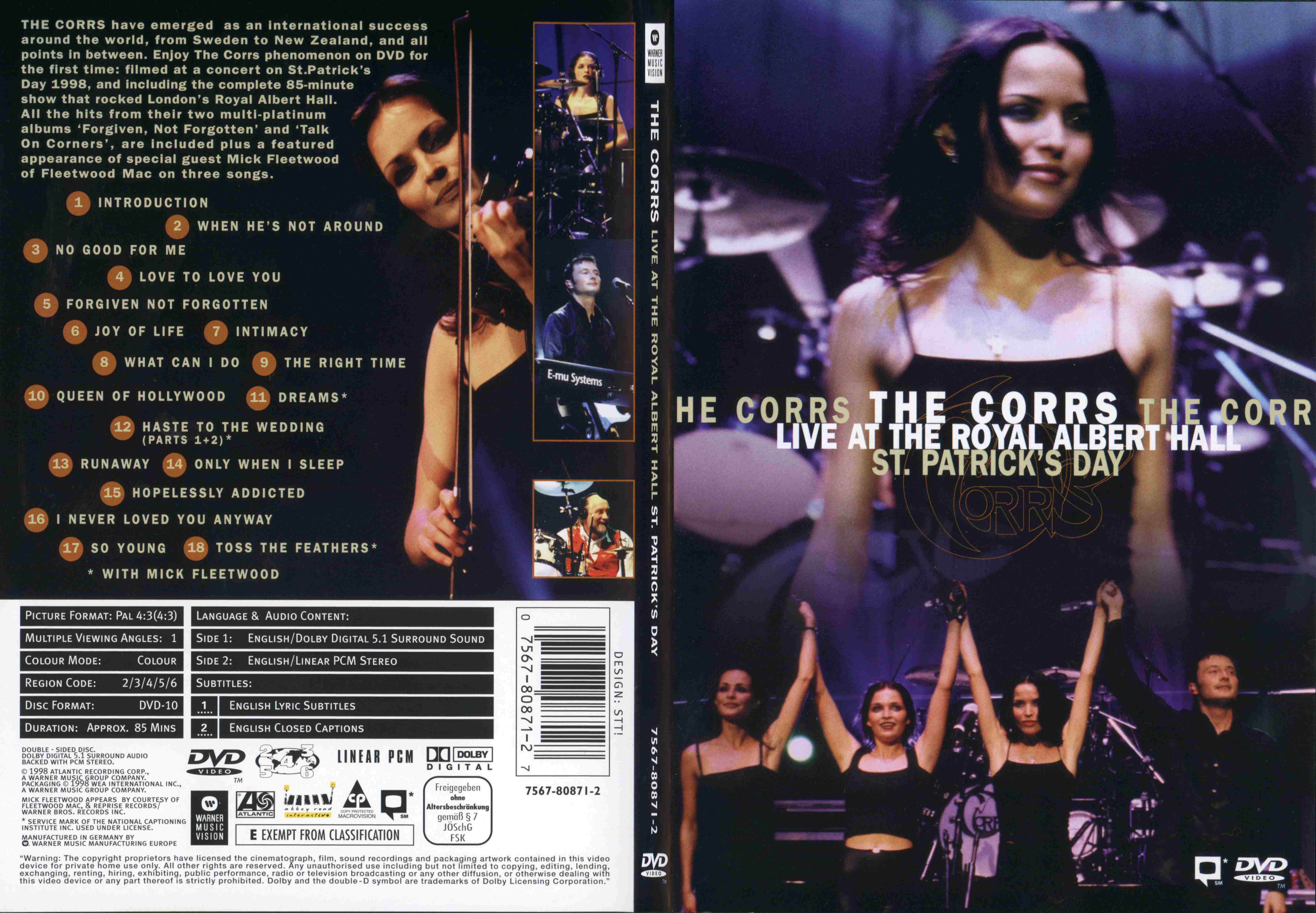 Jaquette DVD The Corrs - Live at the Royal Albert Hall - SLIM