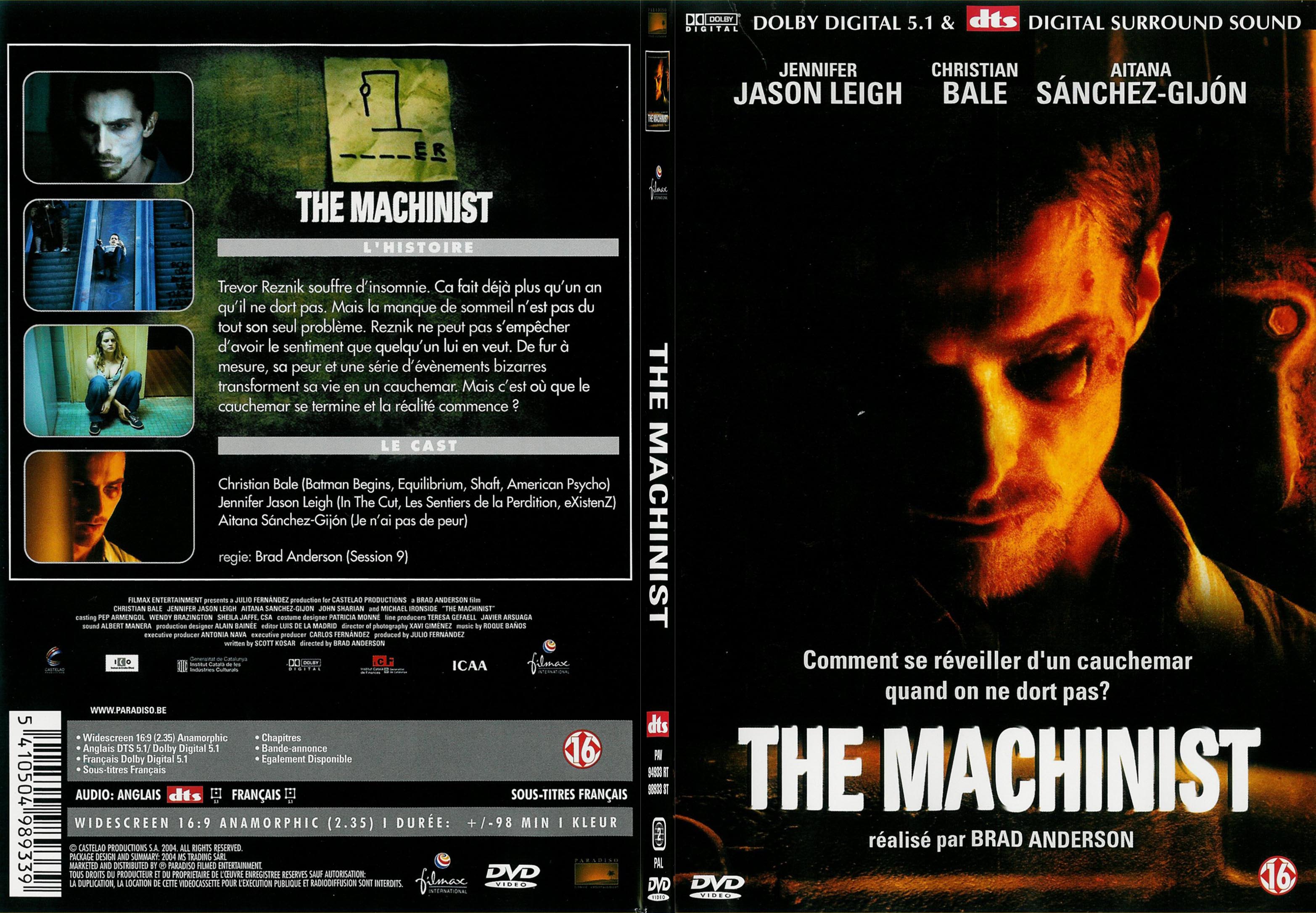 Jaquette DVD The Machinist - SLIM