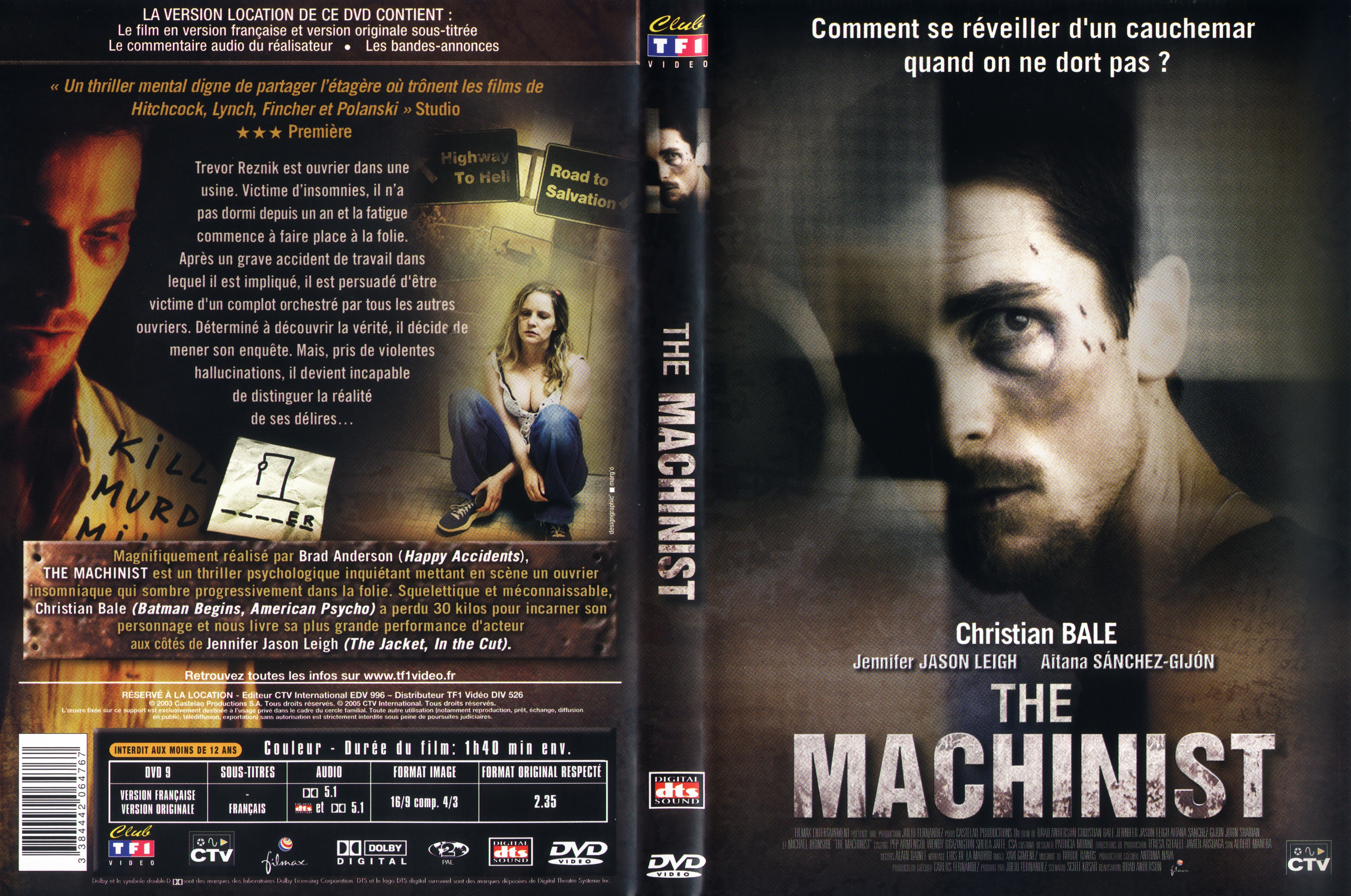 Jaquette DVD The Machinist v2
