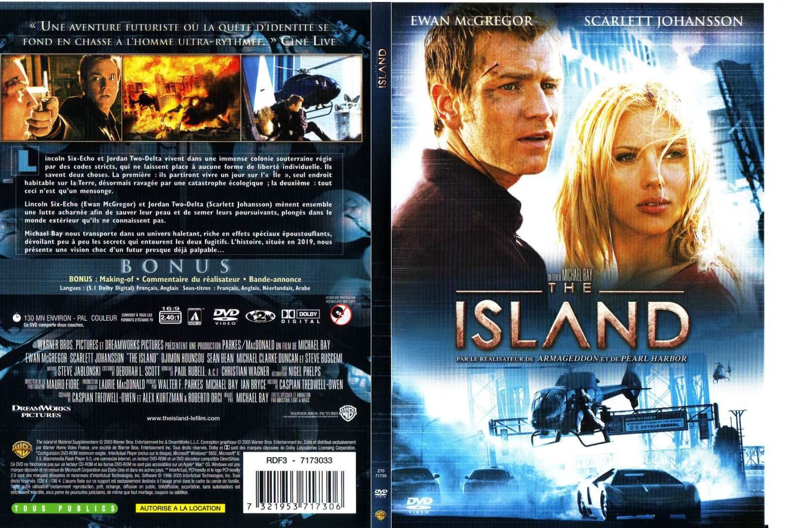 Jaquette DVD The island - SLIM