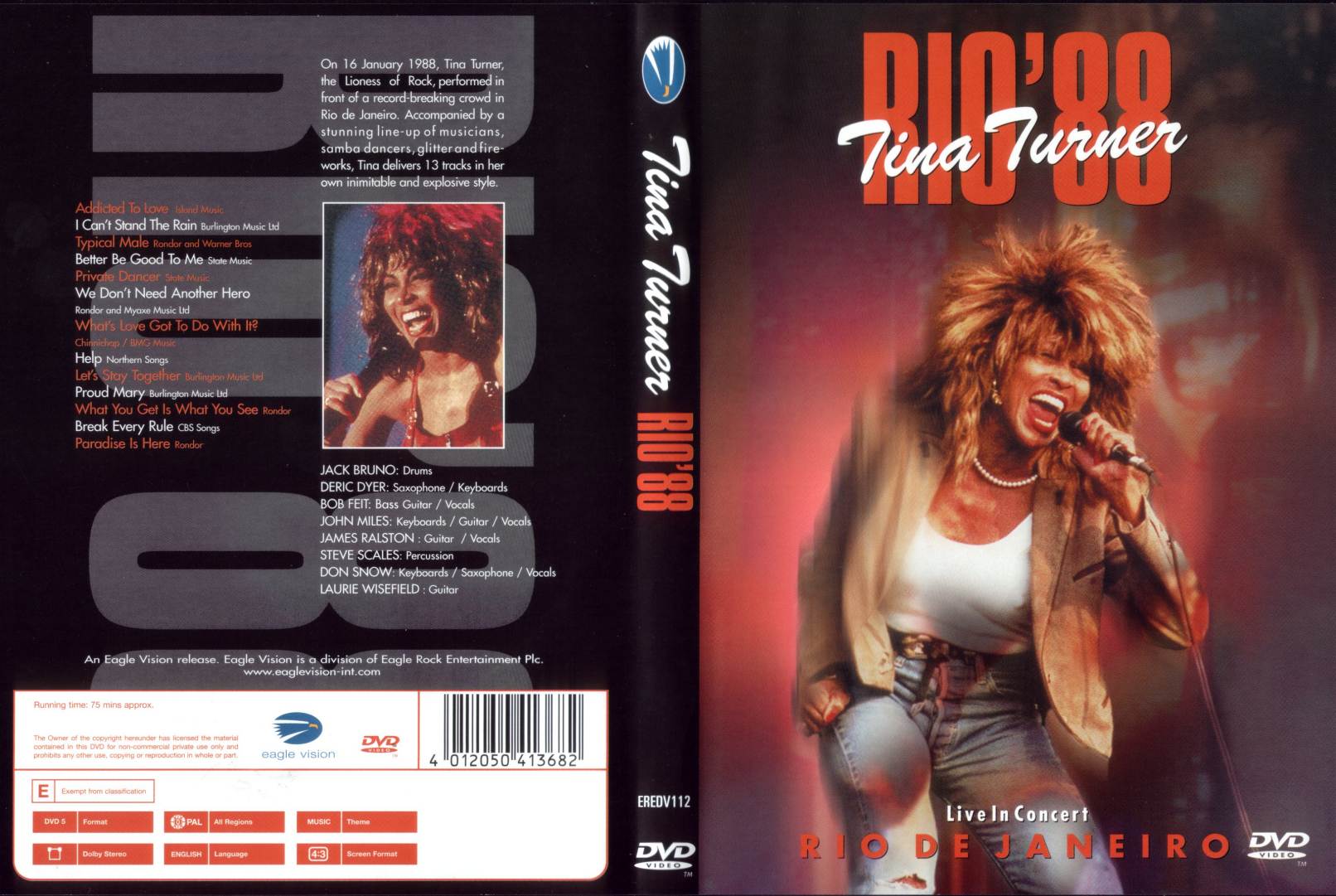 Jaquette DVD Tina Turner - Rio 88