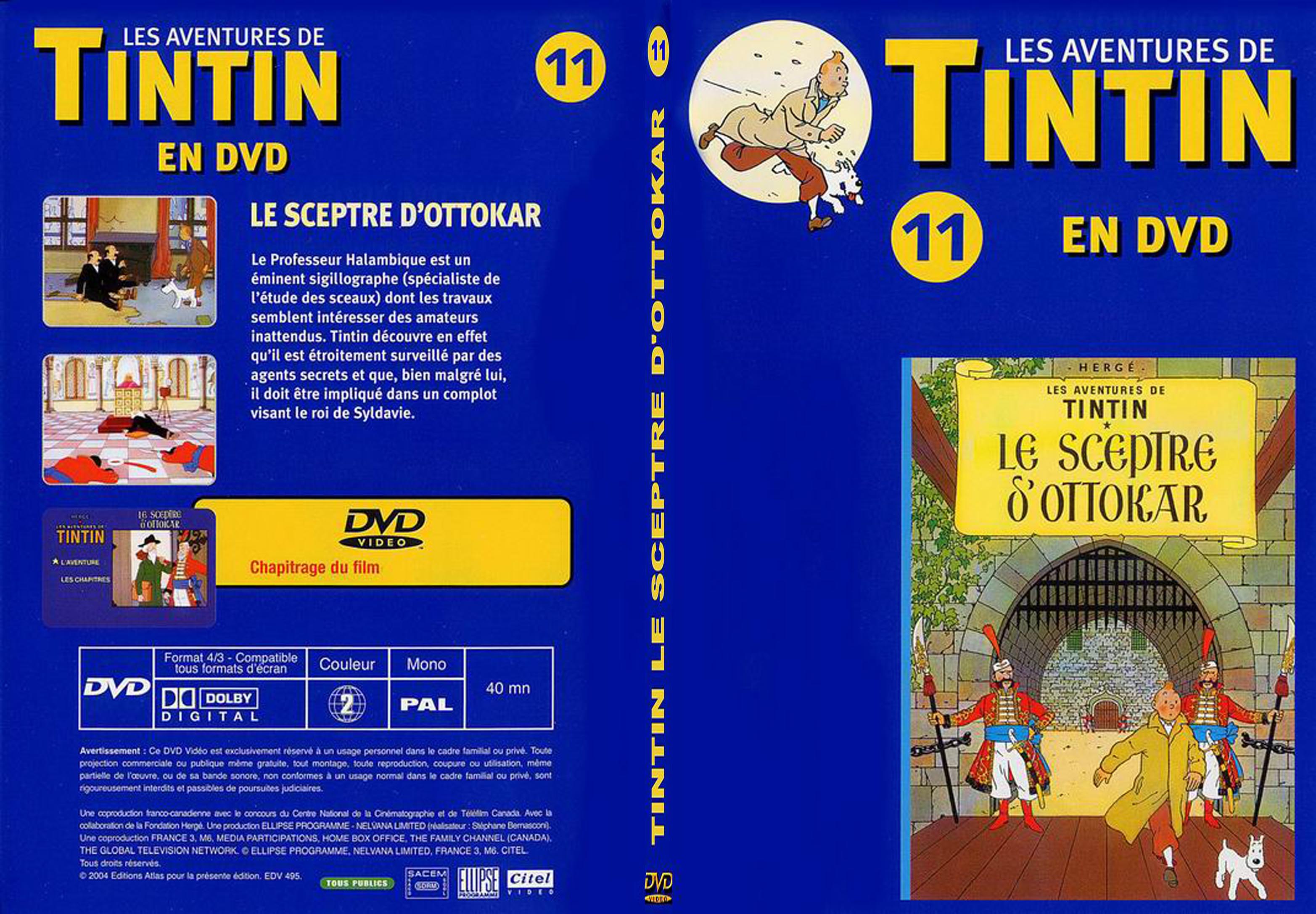 Jaquette DVD Tintin - vol 11 - Le spectre d