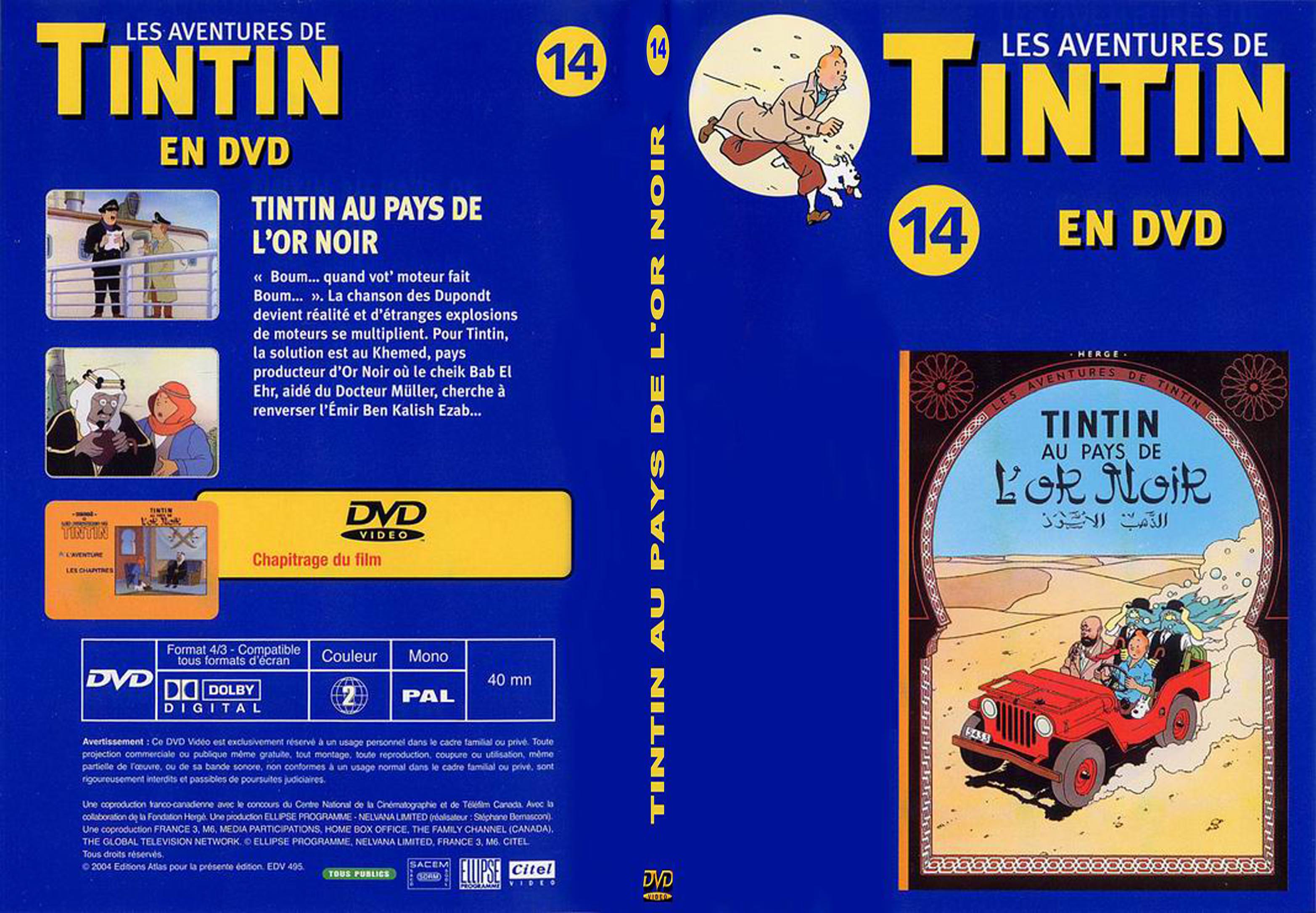 Jaquette DVD Tintin - vol 14 - Tintin au pays de l