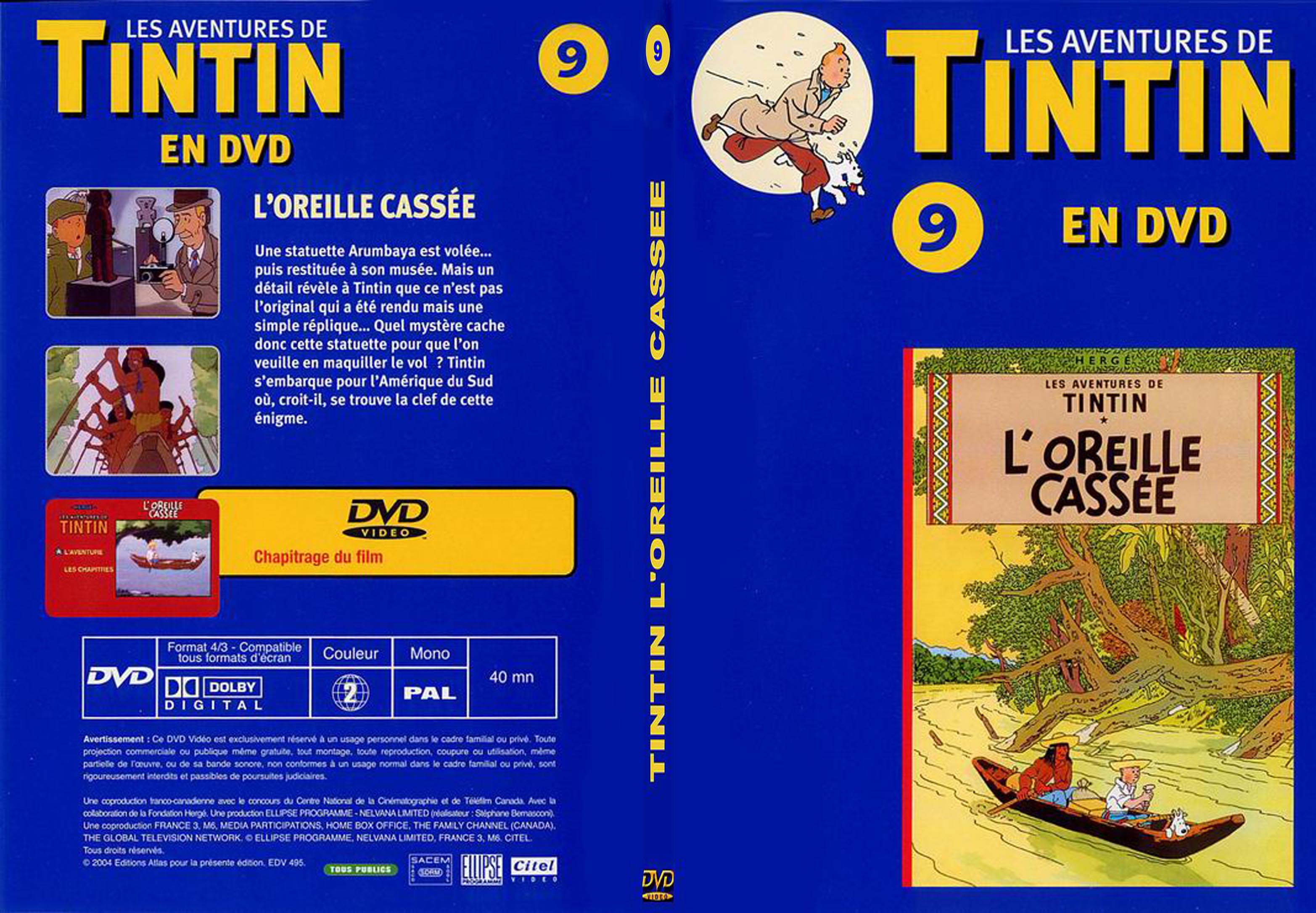 Jaquette DVD Tintin - vol 9 - L