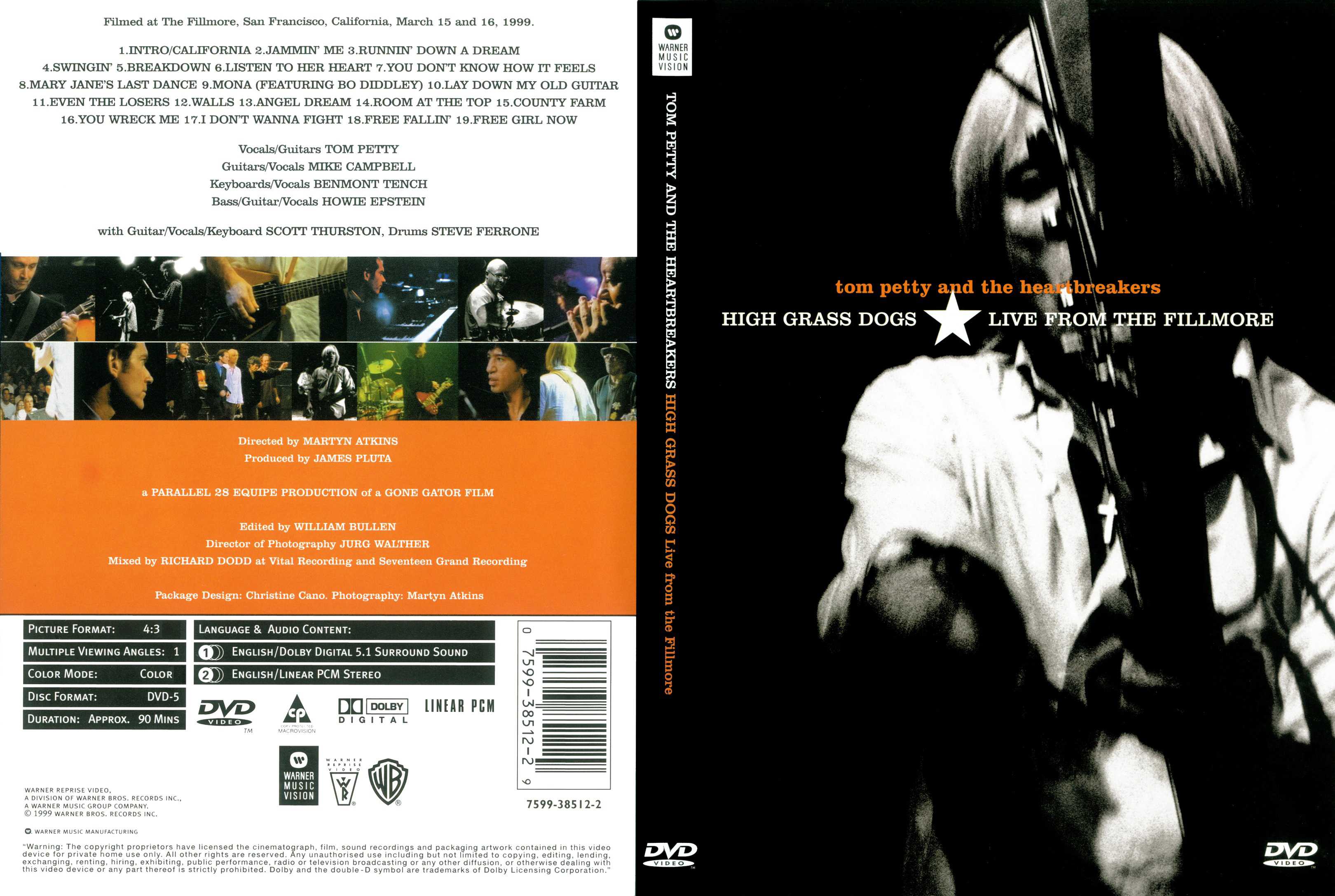 Jaquette DVD Tom Petty high grass dogs live from the fillmore