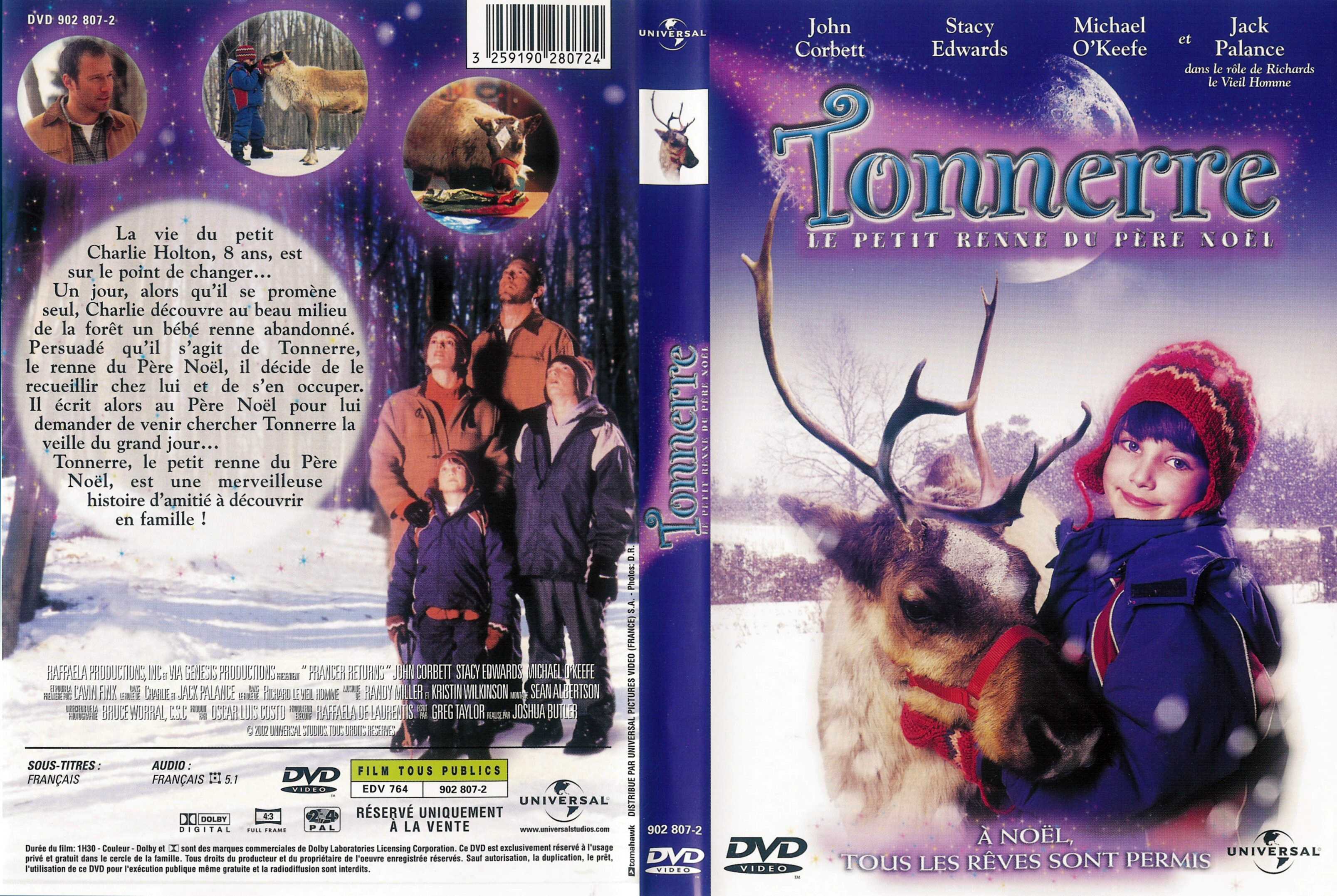 Jaquette DVD Tonnerre le petit renne du pre noel