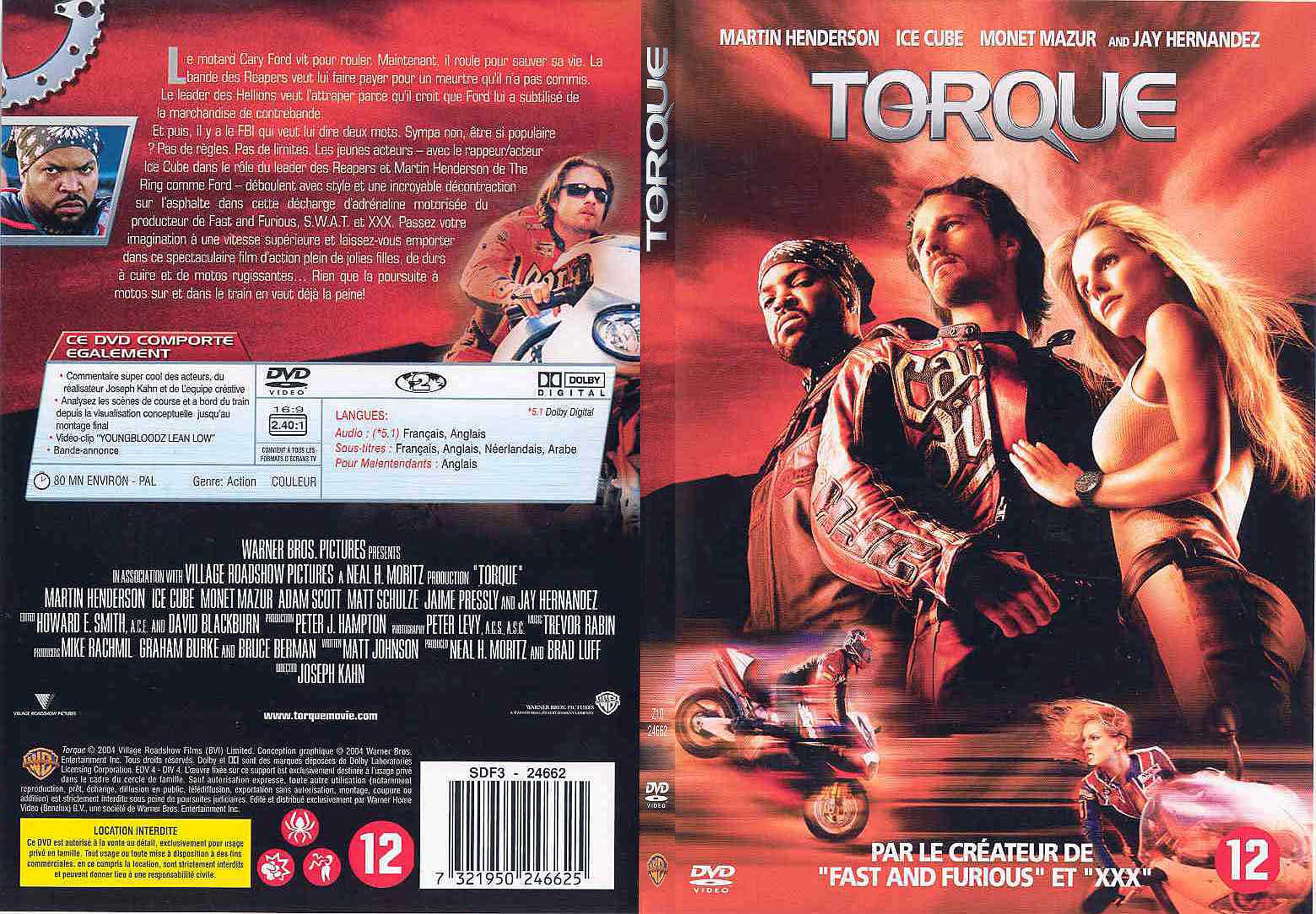 Jaquette DVD Torque - SLIM