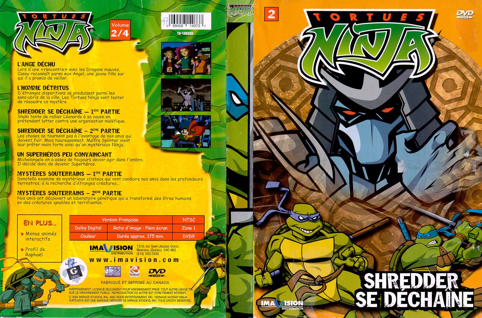 Jaquette DVD Tortues Ninja vol 2