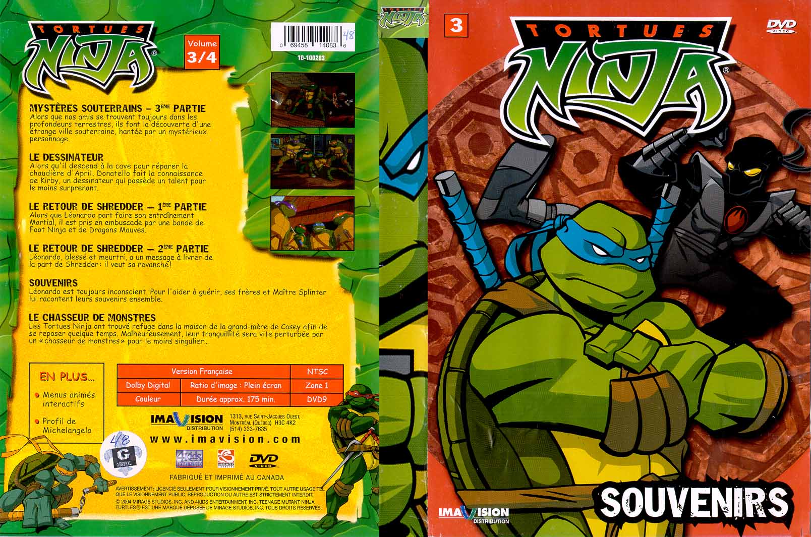 Jaquette DVD Tortues Ninja vol 3